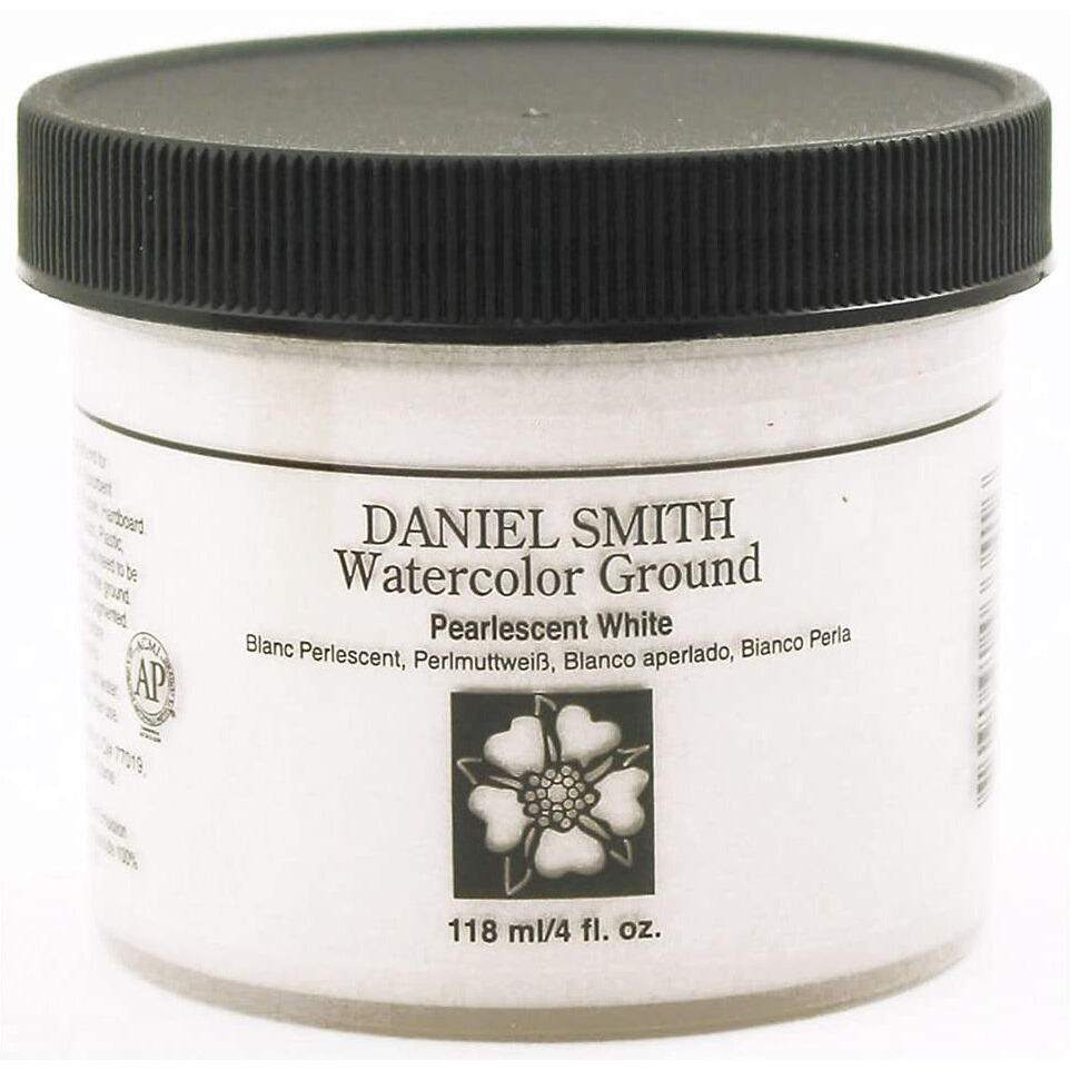 Daniel Smith Watercolor Ground 4Oz Jar  Pearlescent White  284055013  4 Fl Oz (Pack Of 1)