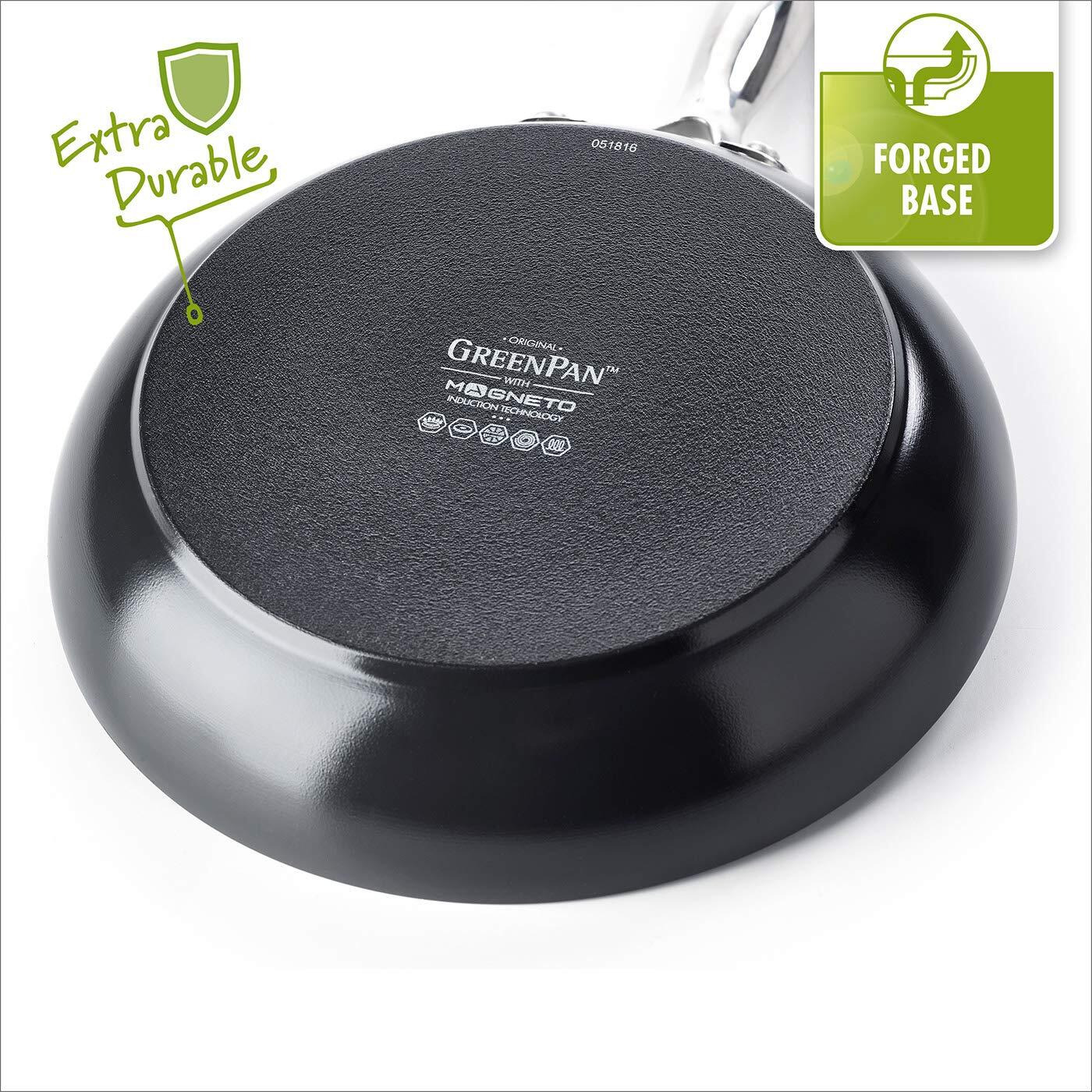 Greenpan Valencia Pro 10"" Skillet With Lid  Pfoa And Pfas-Free  Healthy Ceramic Nonstick  Hard Anodized Pan For Non-Toxic Cooking Induction & Dishwasher Safe Oven-Safe To 600F  Gray