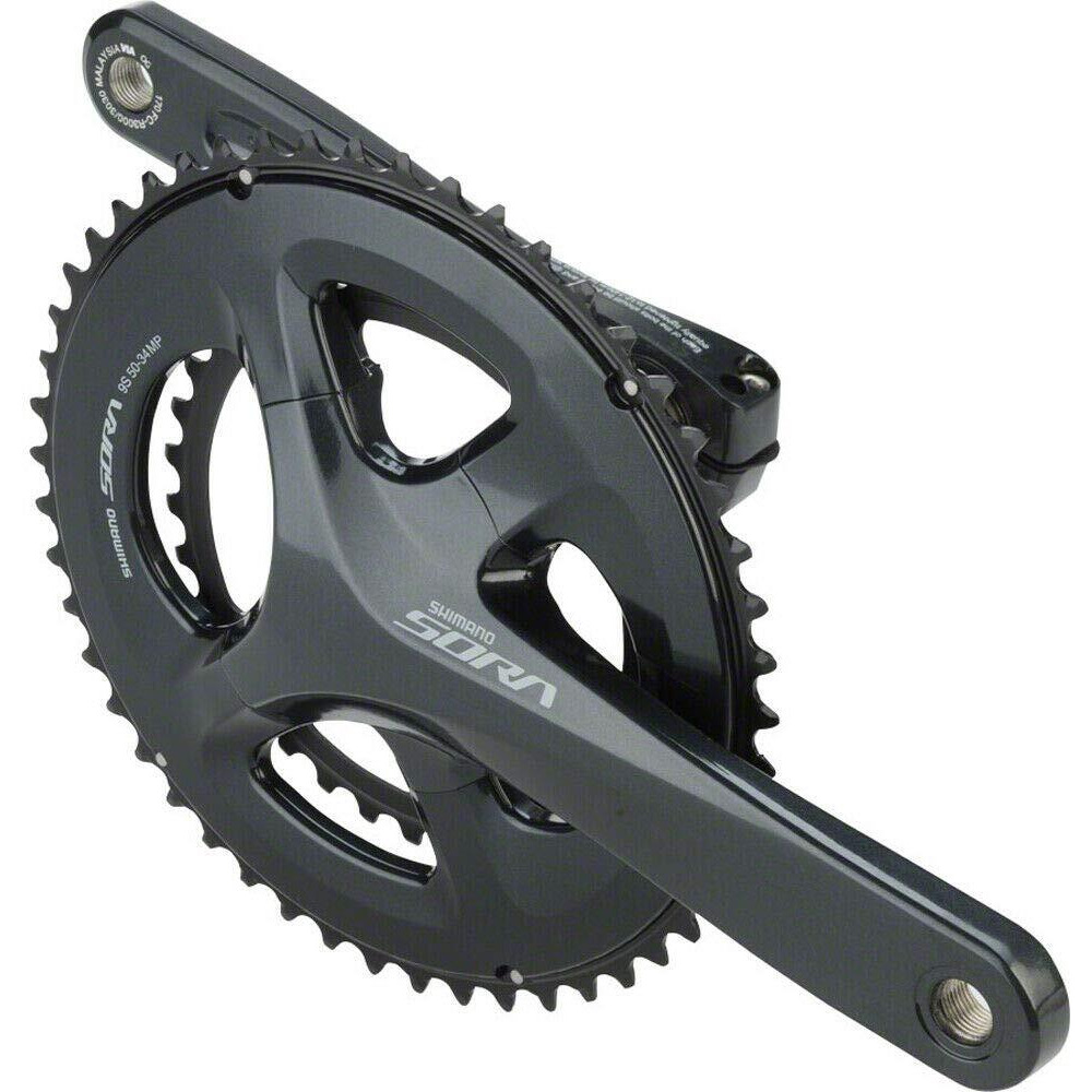 Shimano Sora Fc-R3000 Crankset - 170Mm  9-Speed  50/34T  110 Asymmetric Bcd  Hollowtech Ii Spindle Interface  Gray