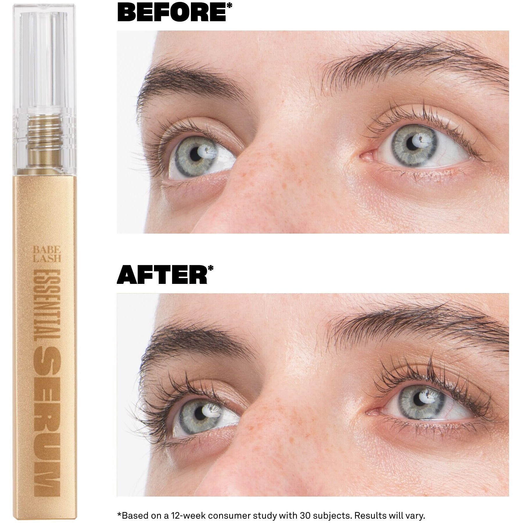Babe Original Eyelash Serum For Natural  Fuller & Longer Looking Eyelashes - Lash Serum Hydrates Lashes For Lash  Brow & Lash Extensions - 4 Ml