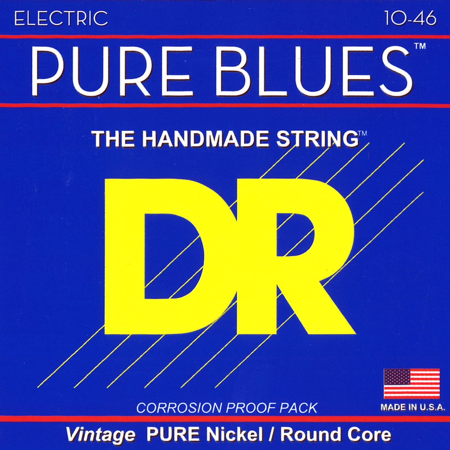 Dr Strings Pure Blues Nickel Wound Vintage Style Electric Guitar Strings - 10-46 Gauge