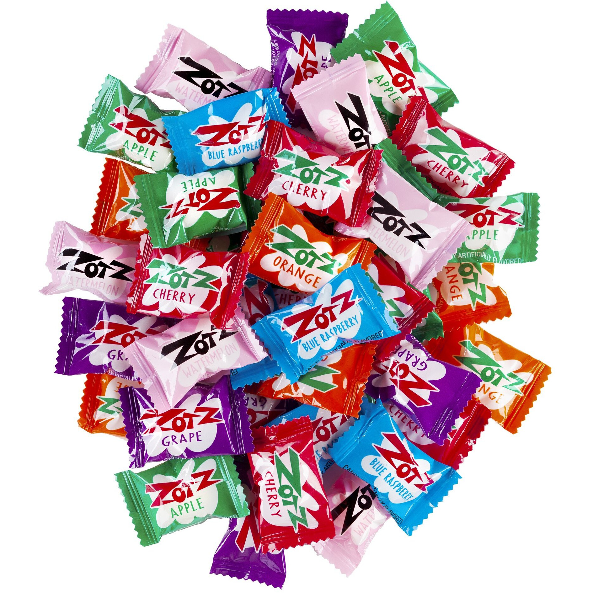 Zotz Fizzy Candy Bag  Assorted Flavors  100 Count Bag