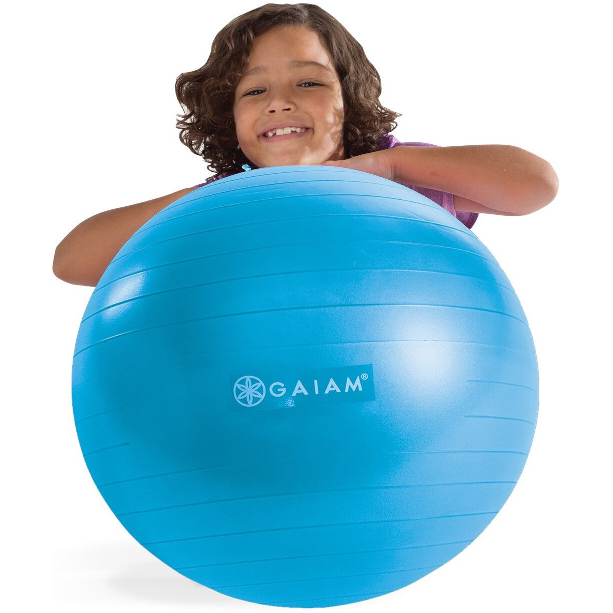 Gaiam Kids Balance Ball - Exercise Stability Yoga Ball  Kids Alternative Flexible Seating For Active Children In Home Or Classroom (Satisfaction Guarantee)  Blue  45Cm (2.09 Pounds)