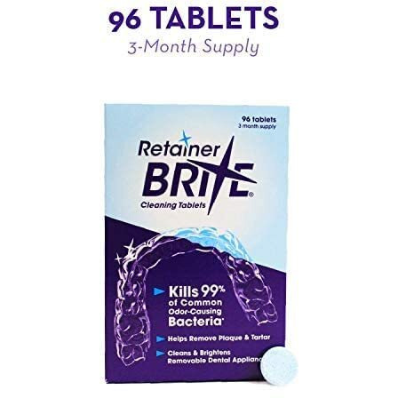 Retainer Brite Tablets For Cleaner Retainers And Dental Appliances - 96 Count