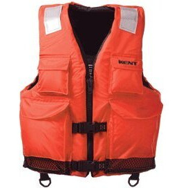 Kent Elite Dual Size Commercial Life Vest - Persons Over 90-Pounds. (Orange  Xx-Large/4X-Large  50-60-Inch Chest)
