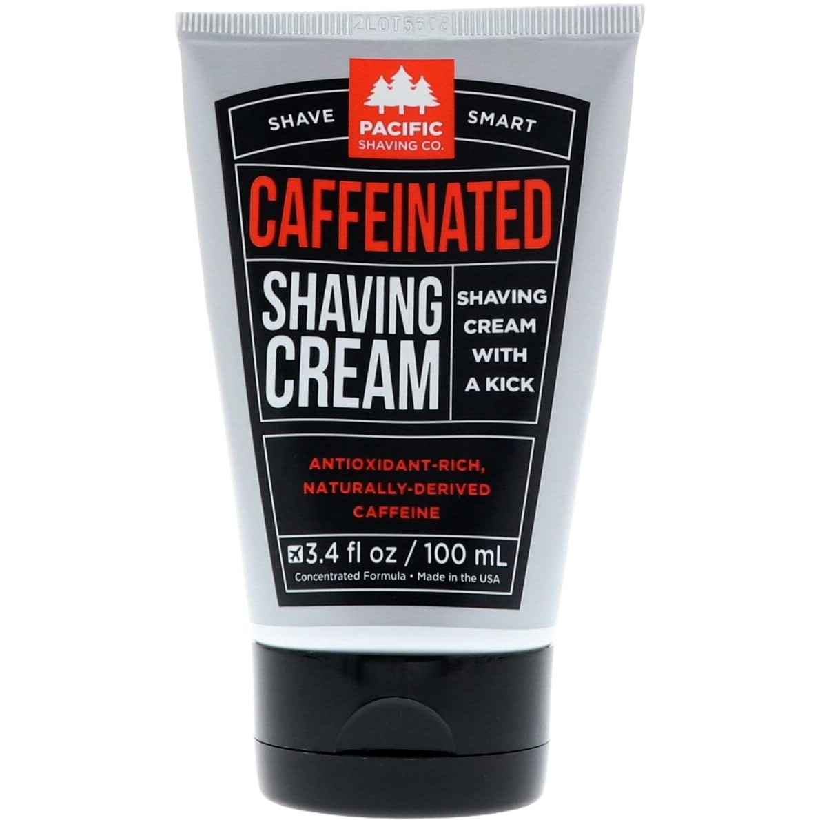 Pacific Shaving Company Caffeinated Shaving Cream - Shea Butter + Spearmint Antioxidant Shaving Cream With Caffeine - Clean Formula For Hydrating  Redness Reducing + Irritation-Free Shave (3.4 Oz)