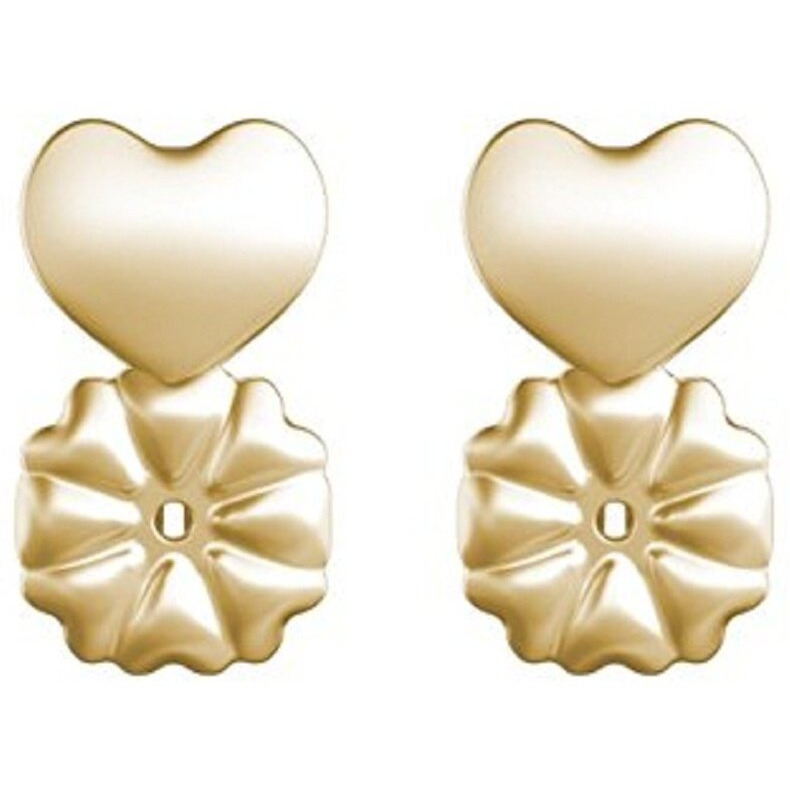 Magic Bax Earring Lifters - 2 Pairs Of Adjustable Hypoallergenic Earring Lifts (1 Pair Of Sterling Silver Plated And 1 Pair Of 18K Gold Plated) As Seen On Tv