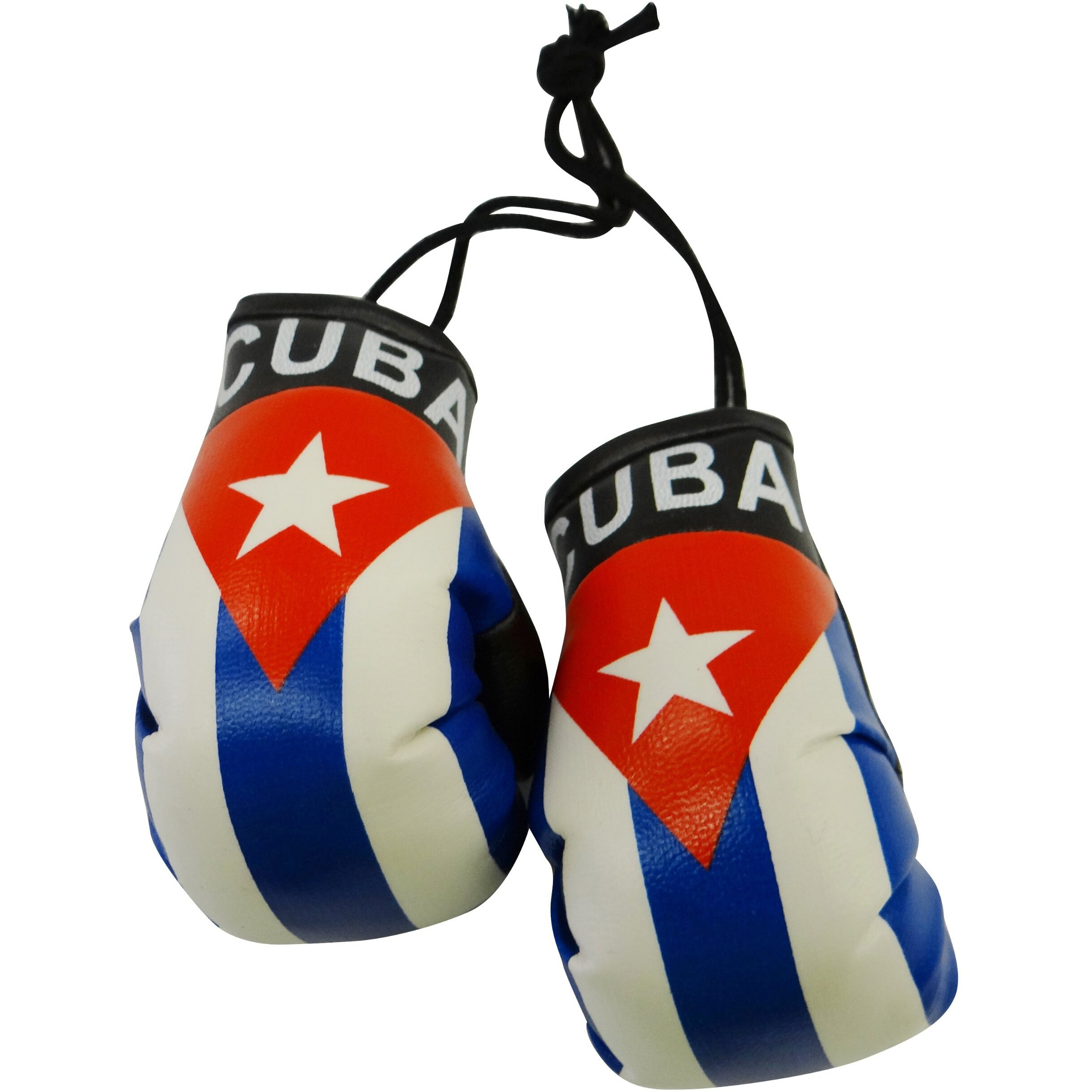 Cuba Country Flag Mini Boxing Gloves To Hang Over Your Automobile Mirror New