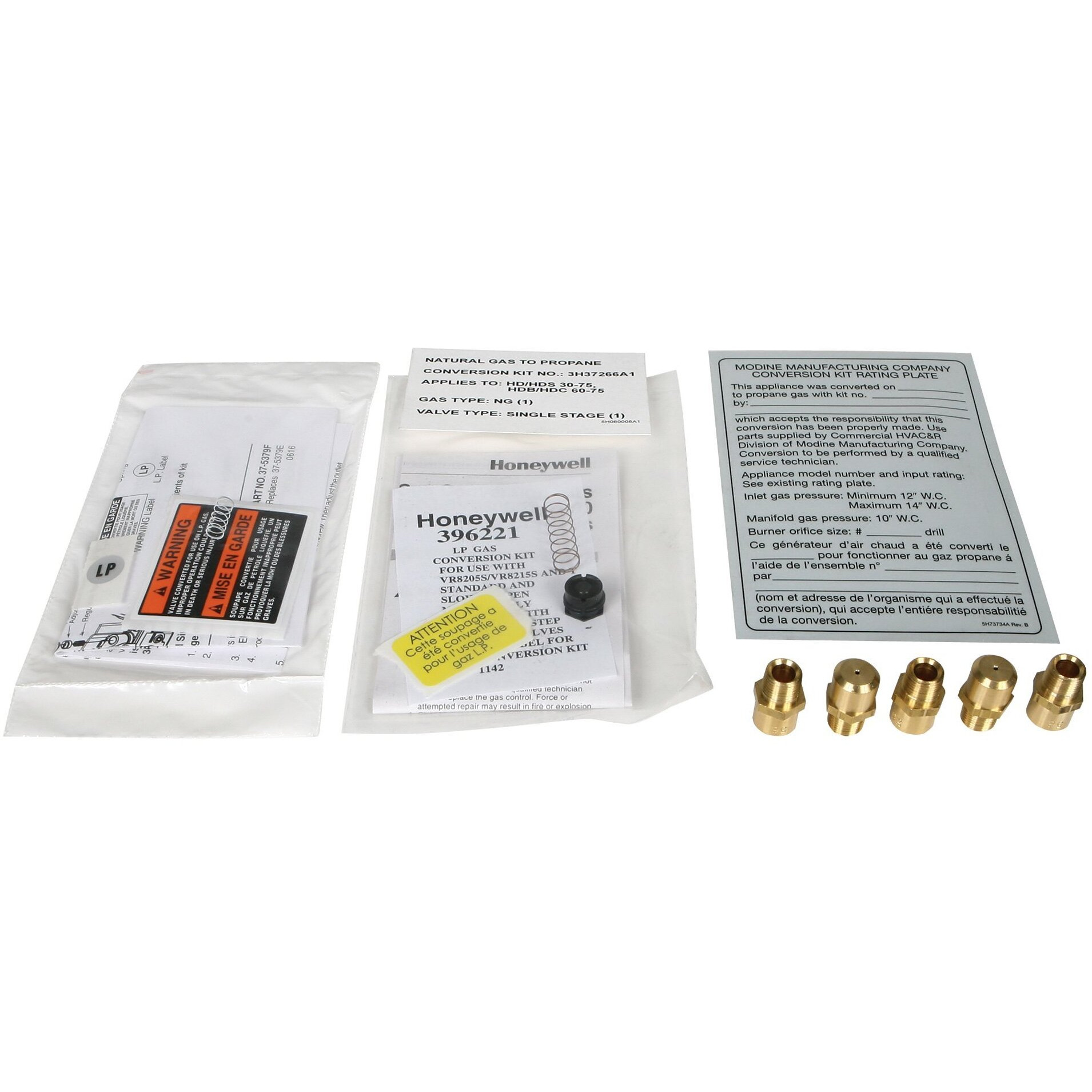 Ng To Lp Gas Conversion Kit For Modine Hot Dawg 30K-75K Spark Ign