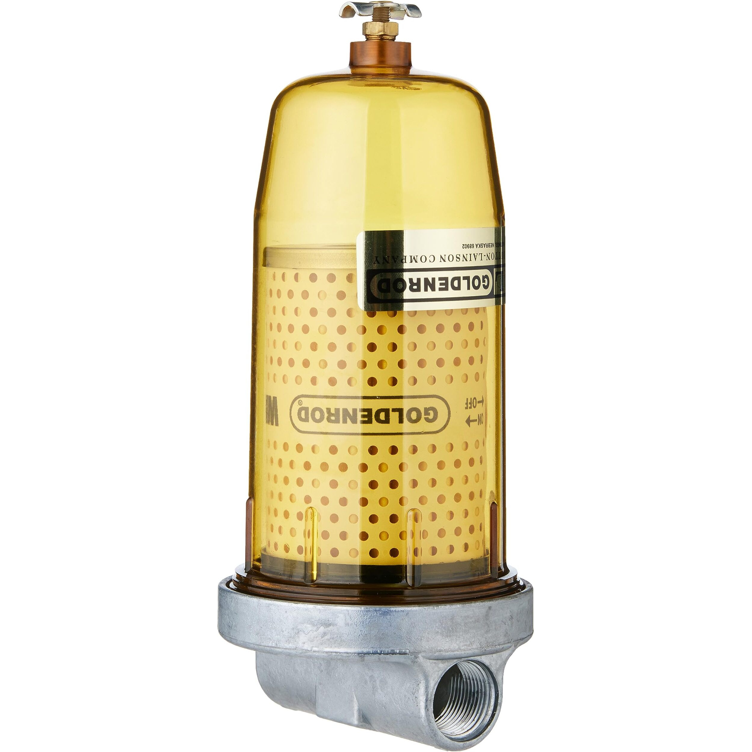 Goldenrod 496-3/4 Water-Block Filter (56591) Bowl Fuel Tank Filter With 3/4"" Npt Top Cap