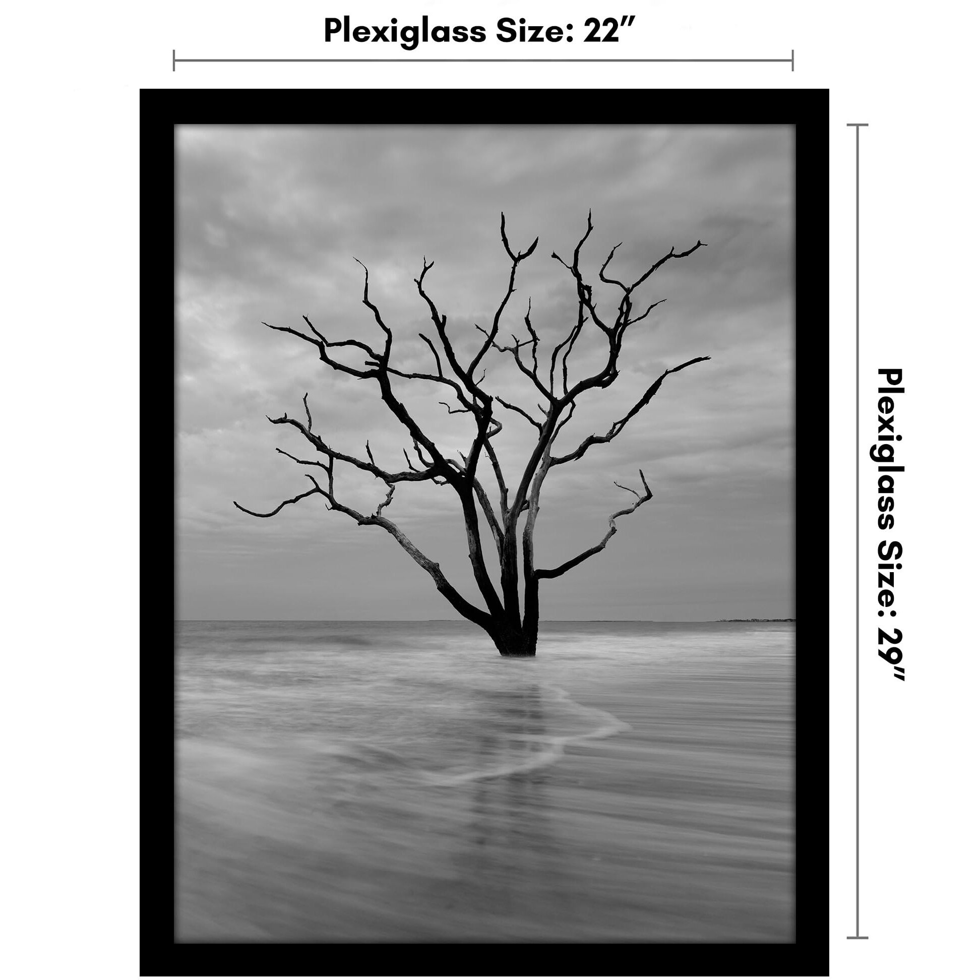 Americanflat 22X29 Poster Frame With Polished Plexiglass - Epic Collection - Gallery Wall Frames With Engineered Wood - Wide Photo Frame For Wall Display - Black