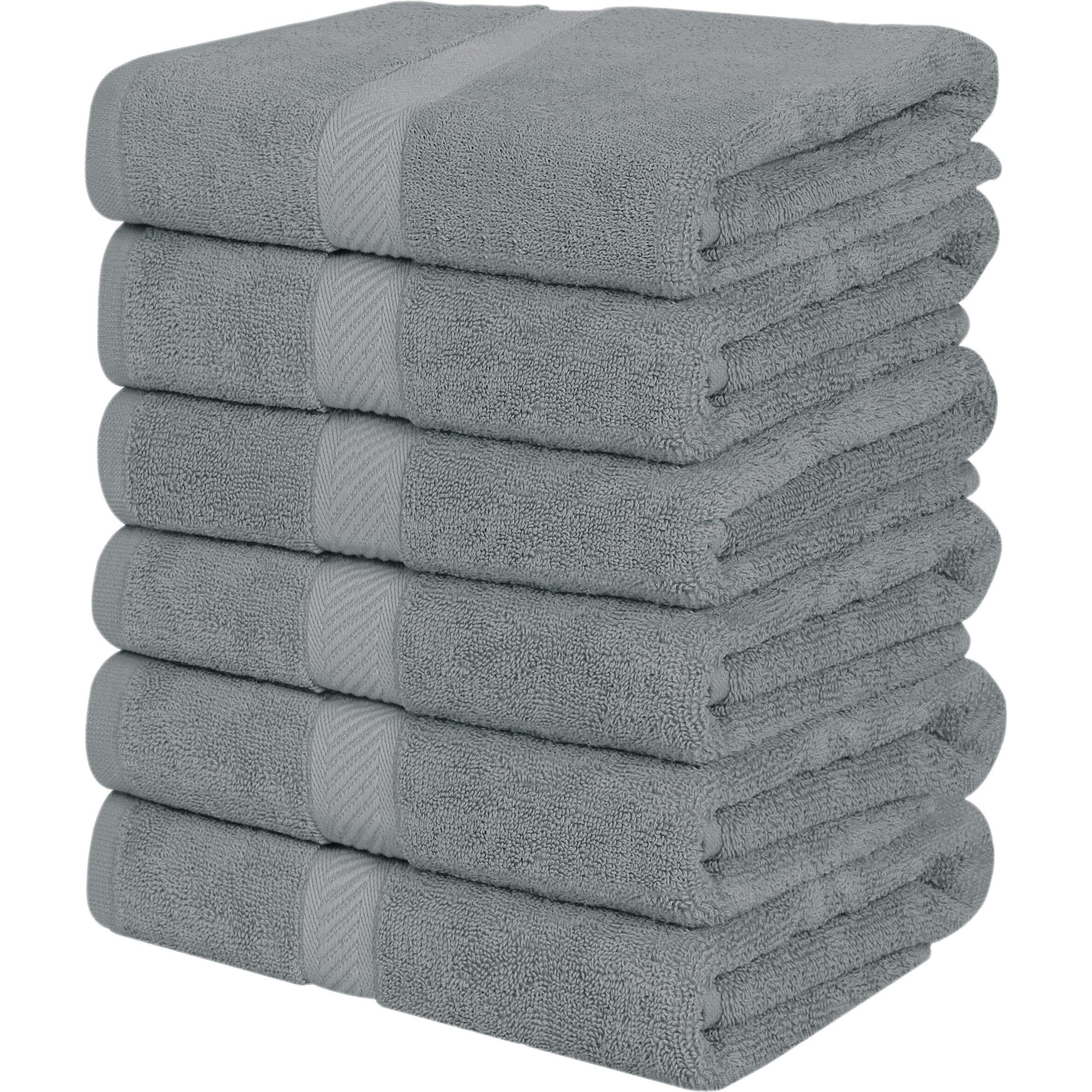 Utopia Towels 6 Pack Bath Towel Set (24 X 48 Inches)  500 Gsm 100% Ring Spun Cotton Medium Lightweight And Highly Absorbent Quick Drying  Premium Towels For Hotel  Spa And Bathroom (Cool Grey)