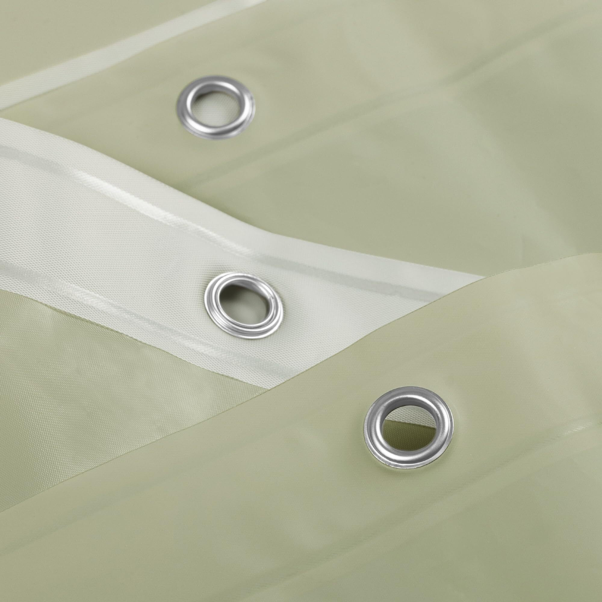 Sage Green Plastic Shower Curtain Liner - Premium Peva Shower Liner Bpa & Pvc Free  No Chemical Smell  Lightweight Green Shower Curtain With 3 Magnets For Bathroom  12 Metal Grommets - Sage