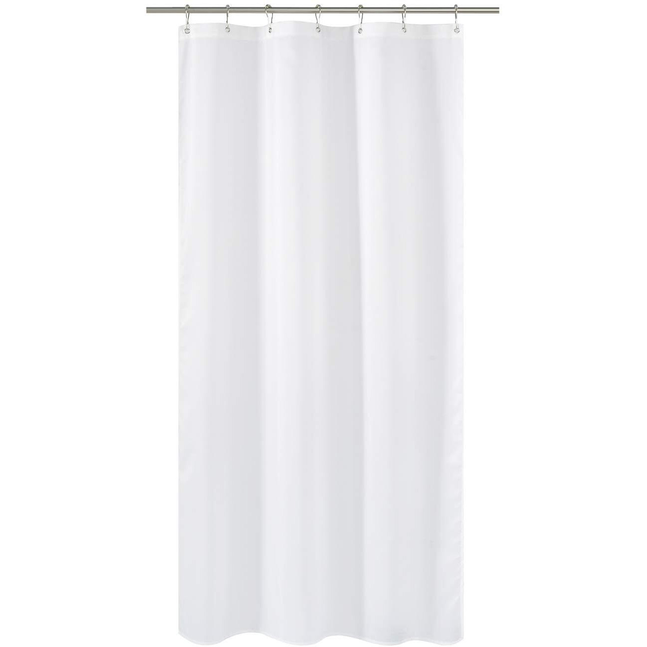 N&Y Home Fabric Shower Curtain Liner Stall Size 42 Width By 72 Length Inches  Hotel Quality  Washable  White Bathroom Curtains With Grommets  42X72