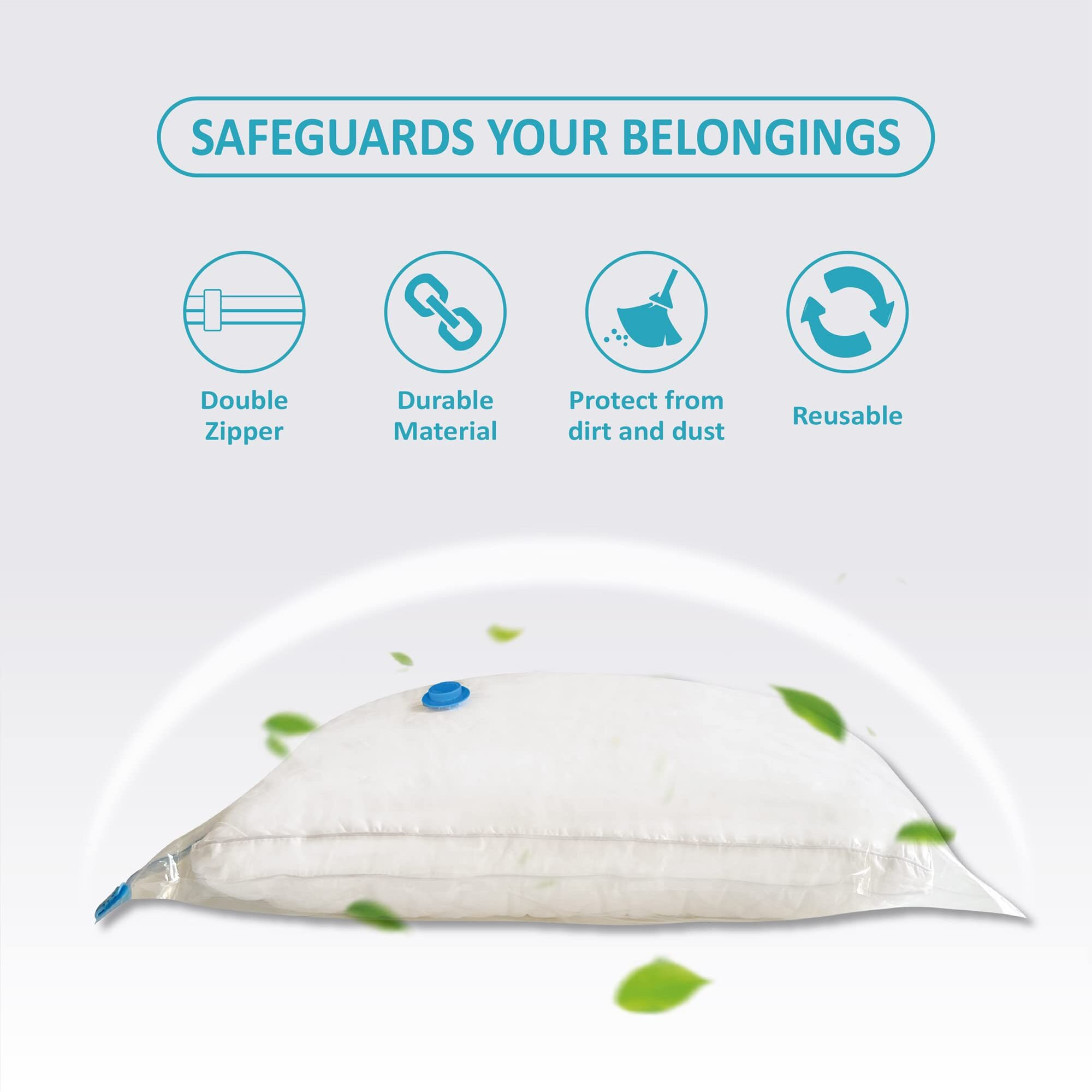 Vacuum Storage Bags  10 Jumbo Space Saver Bags Vacuum Seal Bags With Pump  Space Bags  Vacuum Sealer Bags For Clothes  Comforters  Blankets  Bedding