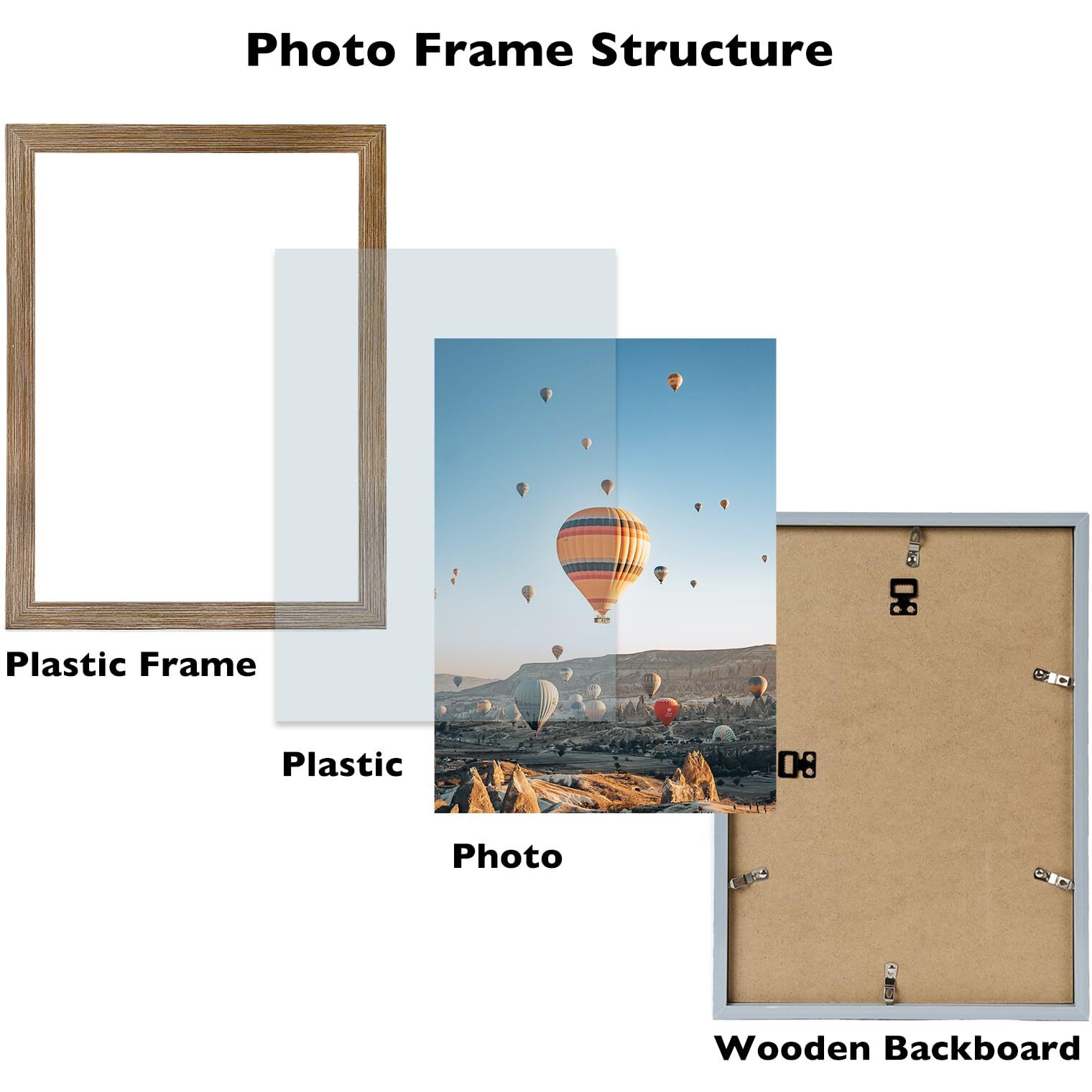 Jcjmy 10X14 Inch Picture Frame  Horizontal And Vertical Formats For Wall Hanging  10 X 14 Wall Gallery Poster Photo Frame With Shatter Resistant Plexiglass  Rustic Brown