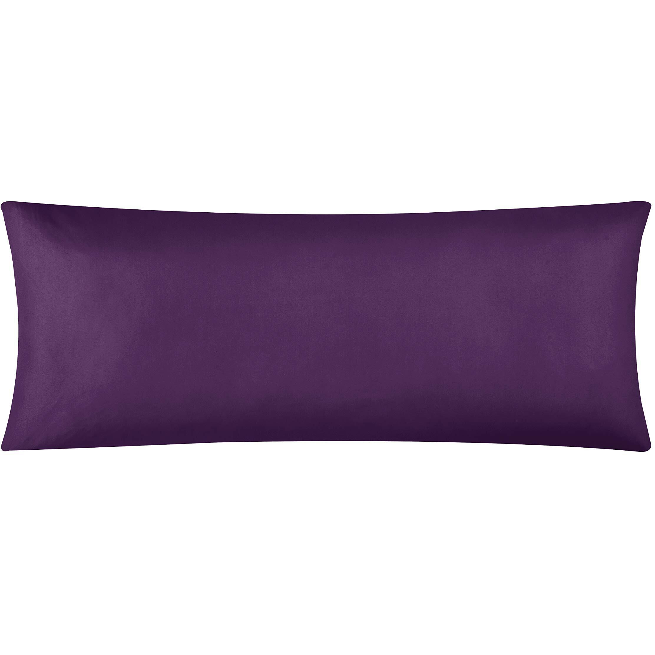 Evolive Ultra Soft Microfiber Body Pillow Cover/Pillowcases 21"&quotX54"" With Hidden Zipper Closurer (21"&quotX54"" Body Pillow Cover  Purple)