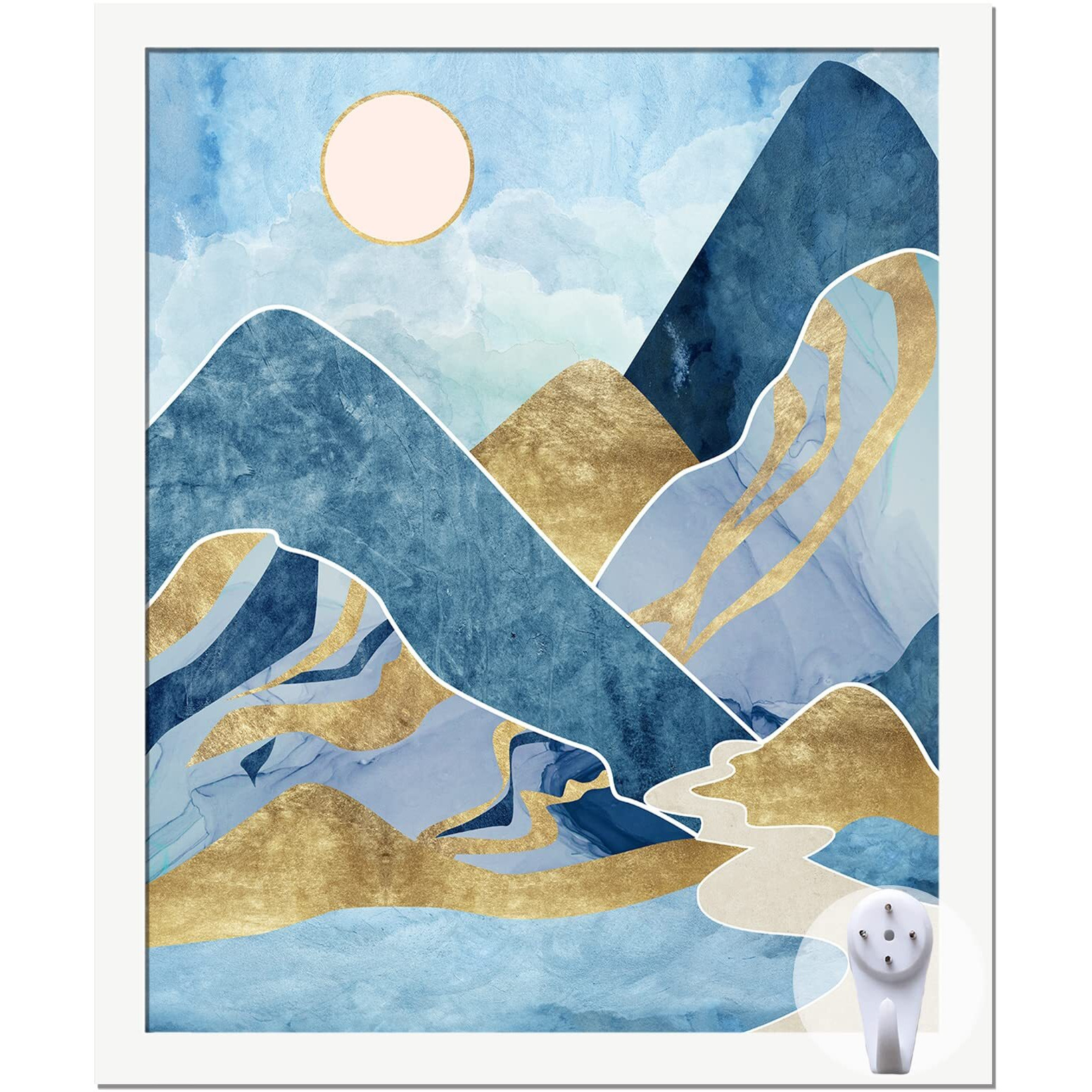 Keibiubu White Picture Frame  9X11 Picture Frame For Photo Poster Canvas Certificate Document Display Horizontally Or Vertically High Transparent Wall Gallery(Size 9 X 11 Inches)