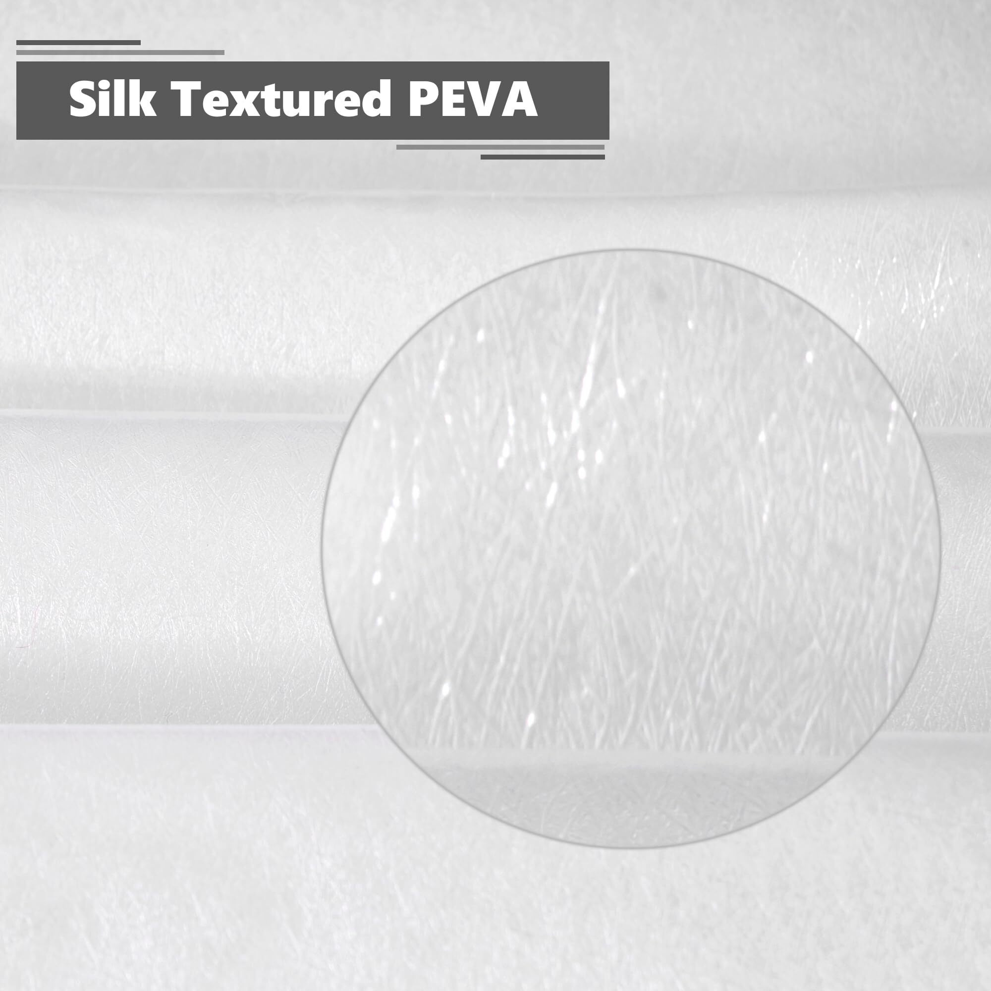 Absenk Waterproof Shower Curtain For Window Inside Shower  Plastic Bathroom Window Curtain Waterproof Heavy Duty Vinyl Peva With Hooks  Silky Frost  40X36