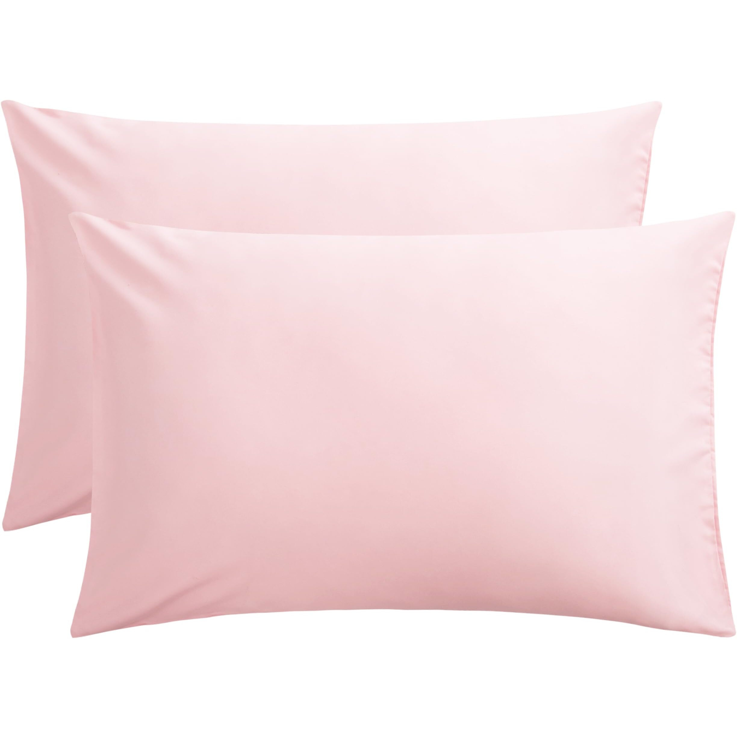 Flxxie Microfiber Pillow Cases Queen Size Set Of 2  Soft Pillowcases With Envelope Closure  Wrinkle Resistant Pillow Covers  20X30  Blush Pink