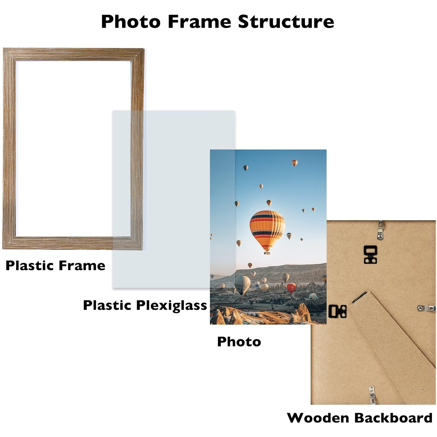 Jcjmy 6X12 Picture Frame Rustic Brown For Wall Hanging Or Tabletop  Wall Mounting Horizontally Or Vertically  6 X 12 Wall Gallery Poster Photo Frame With Shatter Resistant Plexiglass  Rustic Brown