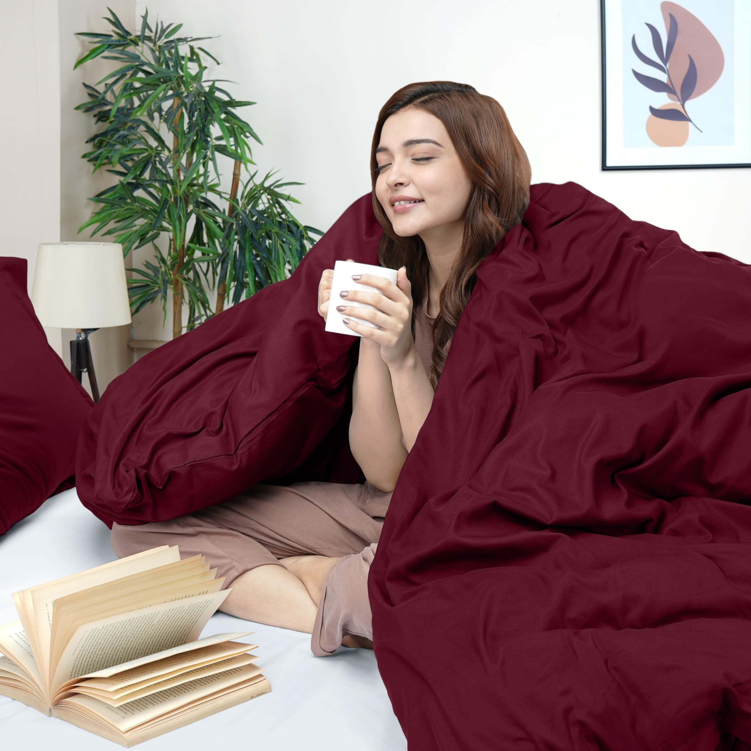 Utopia Bedding Duvet Cover Full Size - 1 Duvet Cover With 2 Pillow Shams - 3 Piece Bedding Duvet Cover With Zipper Closure - Soft Brushed Microfiber  80 X 90 Inches (Full  Burgundy)