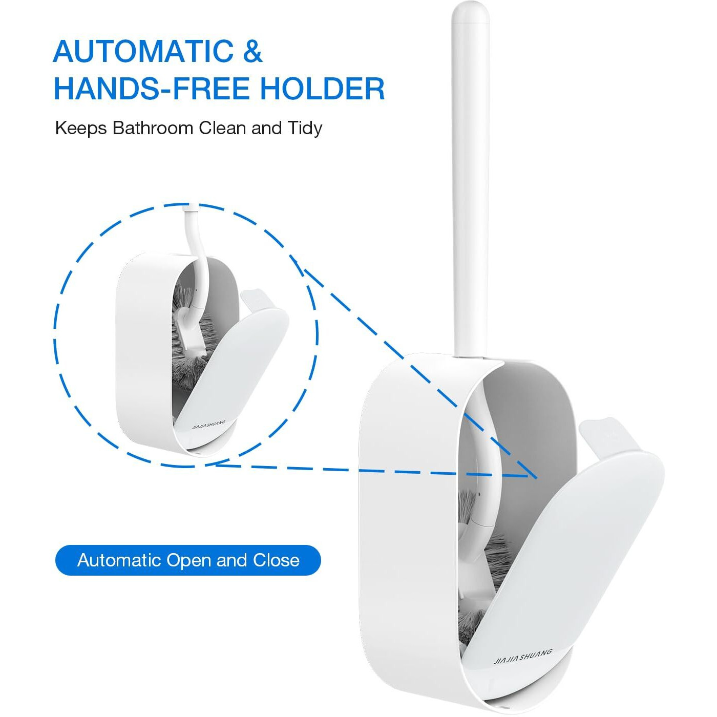 Toilet Bowl Brush And Holder  Oscioss Toilet Brush Set With Ergonomic Design  Compact Size  Durable Bristles  Rv Toilet Brushes & Holders For Dead Corner Clean  White