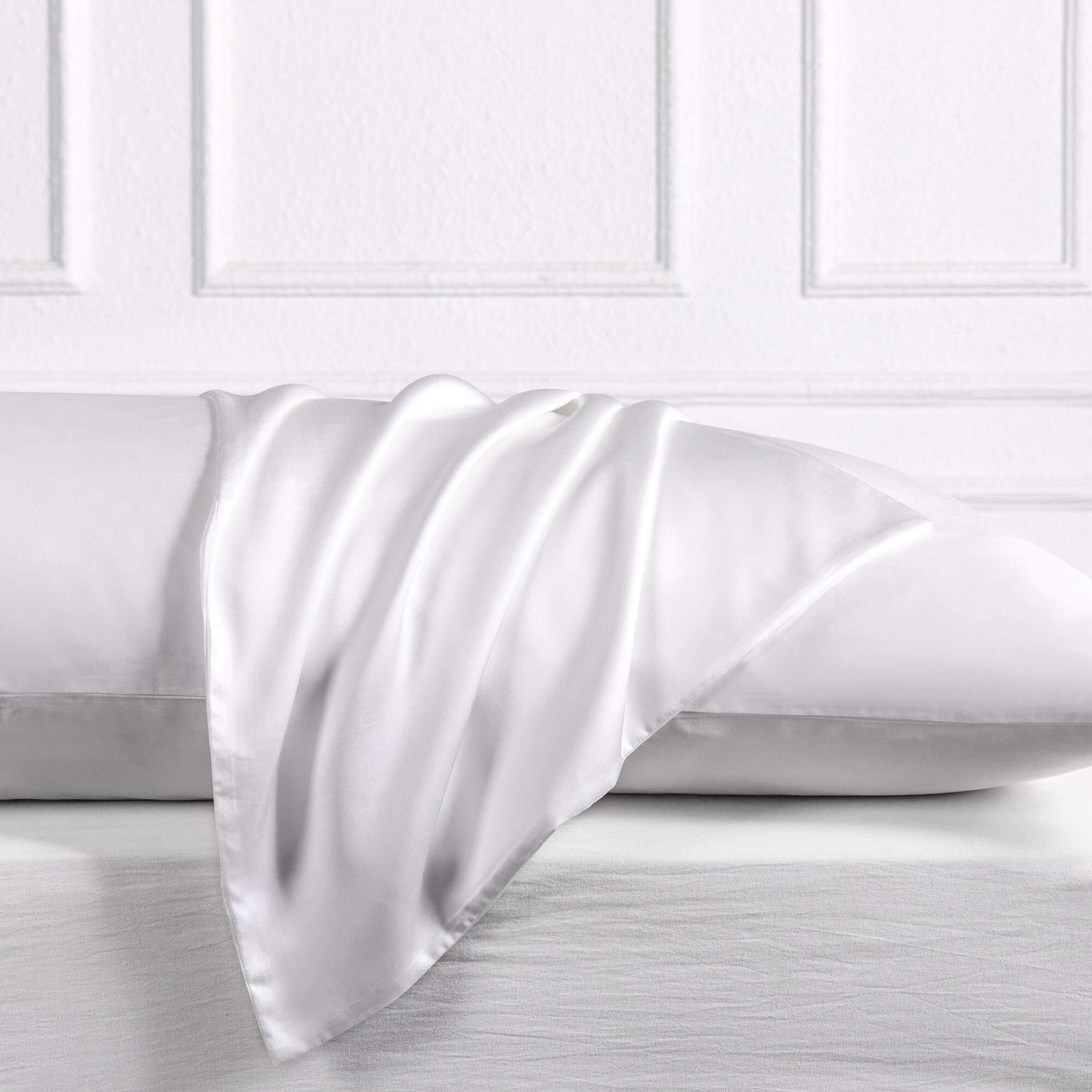 Oubonun 100% Cotton Body Pillowcase - 800 Thread Count/21X54  Moisture Absorbent And Breathable  Premium Hotel Body Pillow Cover For All Seasons  White