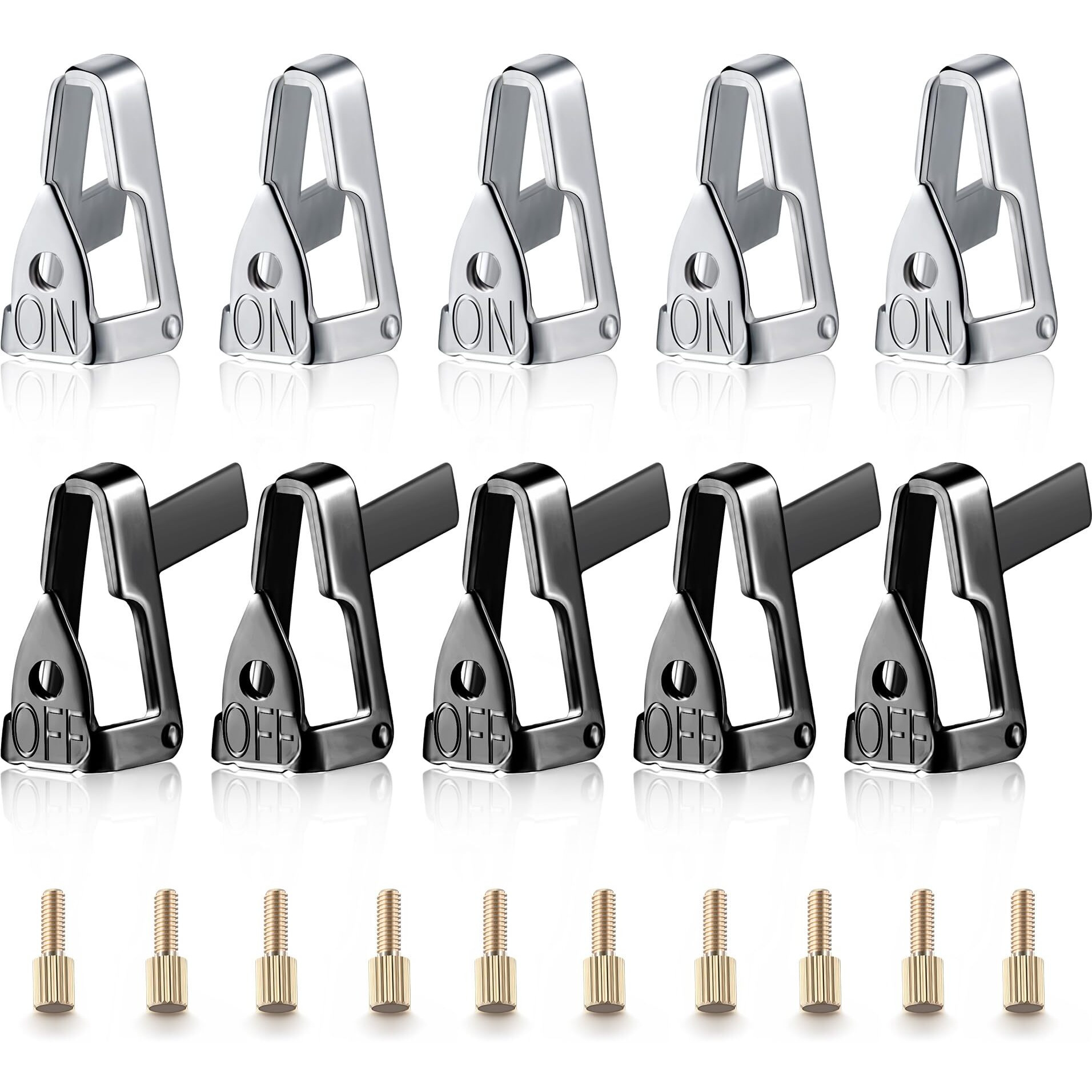 Dreyoo Time Switch Replacement Trippers Kit  Indoor Outdoor Mechanical Timer On Off Clips Compatible With Tork 1100/Tork 7000/Tork 1800 Series Time Switch (5 On /5 Off /10 Screws)