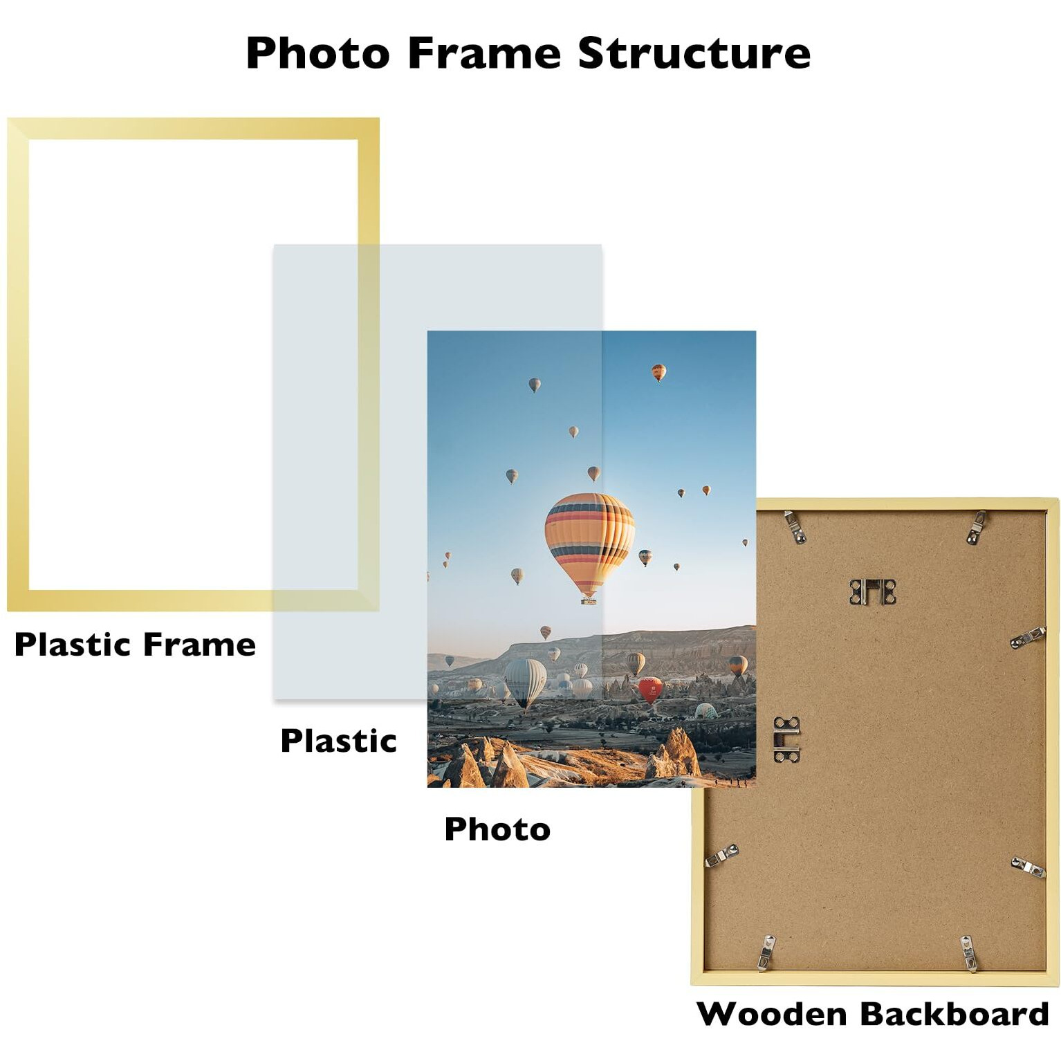 Jcjmy 13X15 Picture Frame Gold For Wall Hanging  Wall Mounting Horizontally Or Vertically  13 X 15 Wall Gallery Poster Photo Frame With Shatter Resistant Plexiglass Gold