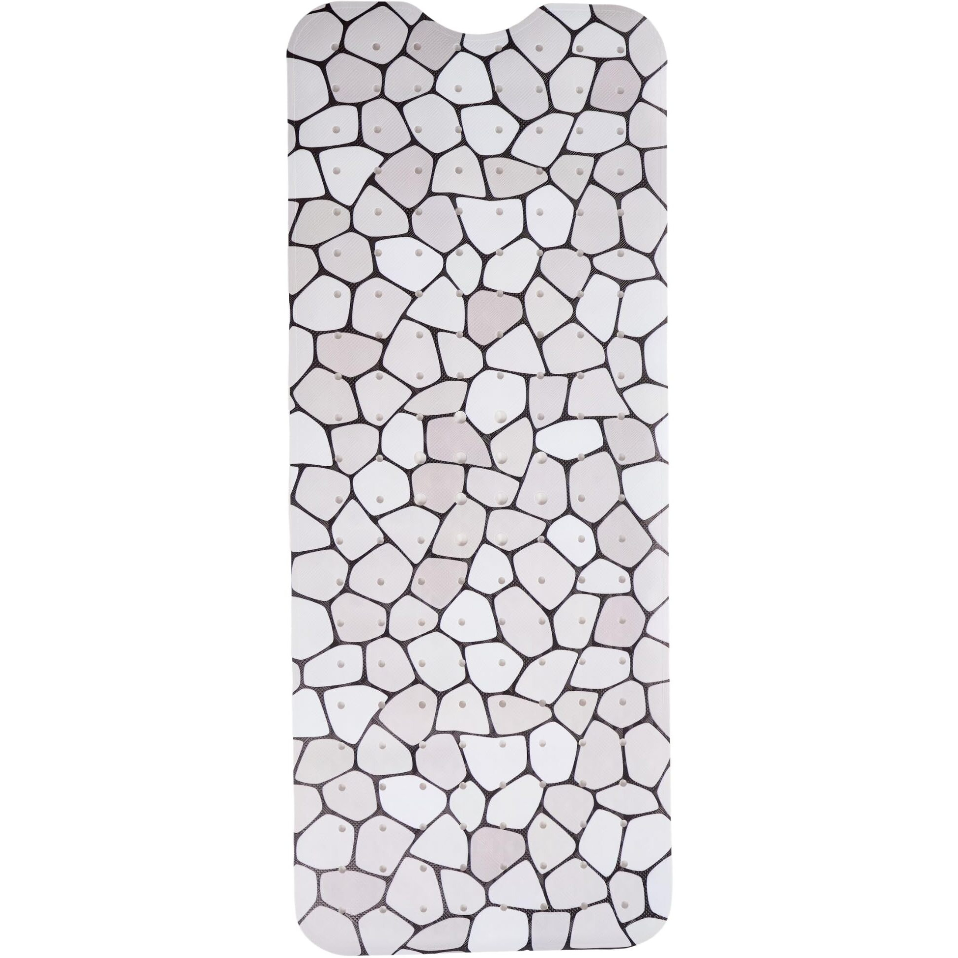 Non Slip Mat For Bathtut - Shower Matt - Non Slip Shower Mats - Rubber Bath Mat - Long Bath Mat - Bathtub Non Slip Mat - Bath Mats For Bathroom Tub - Anti Slip Bathtub Mat(Pebble Bath 40X16)