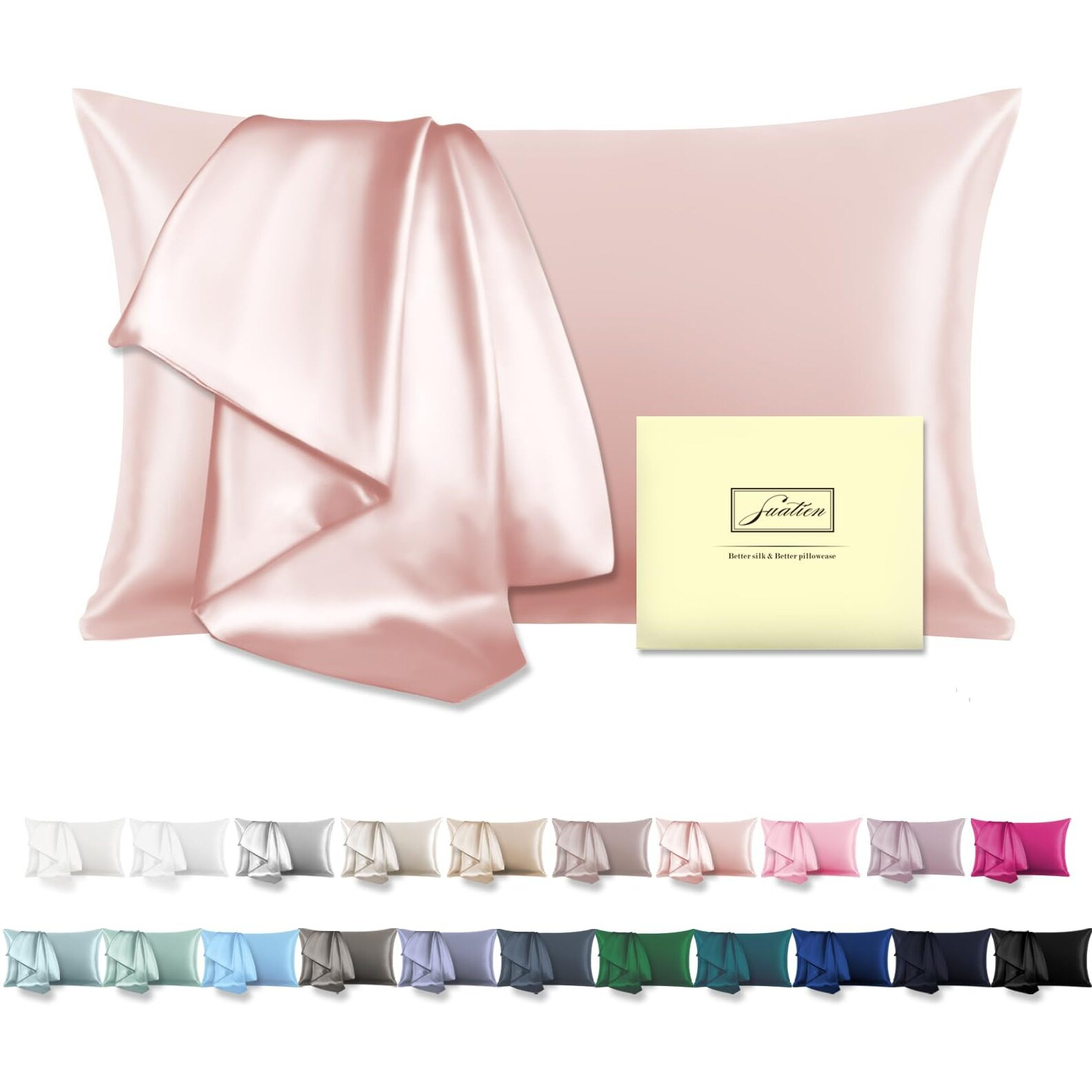 Mulberry Silk Pillow Cases For Hair And Skin Queen Size Silk Pillowcase With Zipper Soft Breathable Smooth Cooling Satin Silk Pillow Covers For Sleeping (Coral 20"&quotX 30"" 1Pcs)