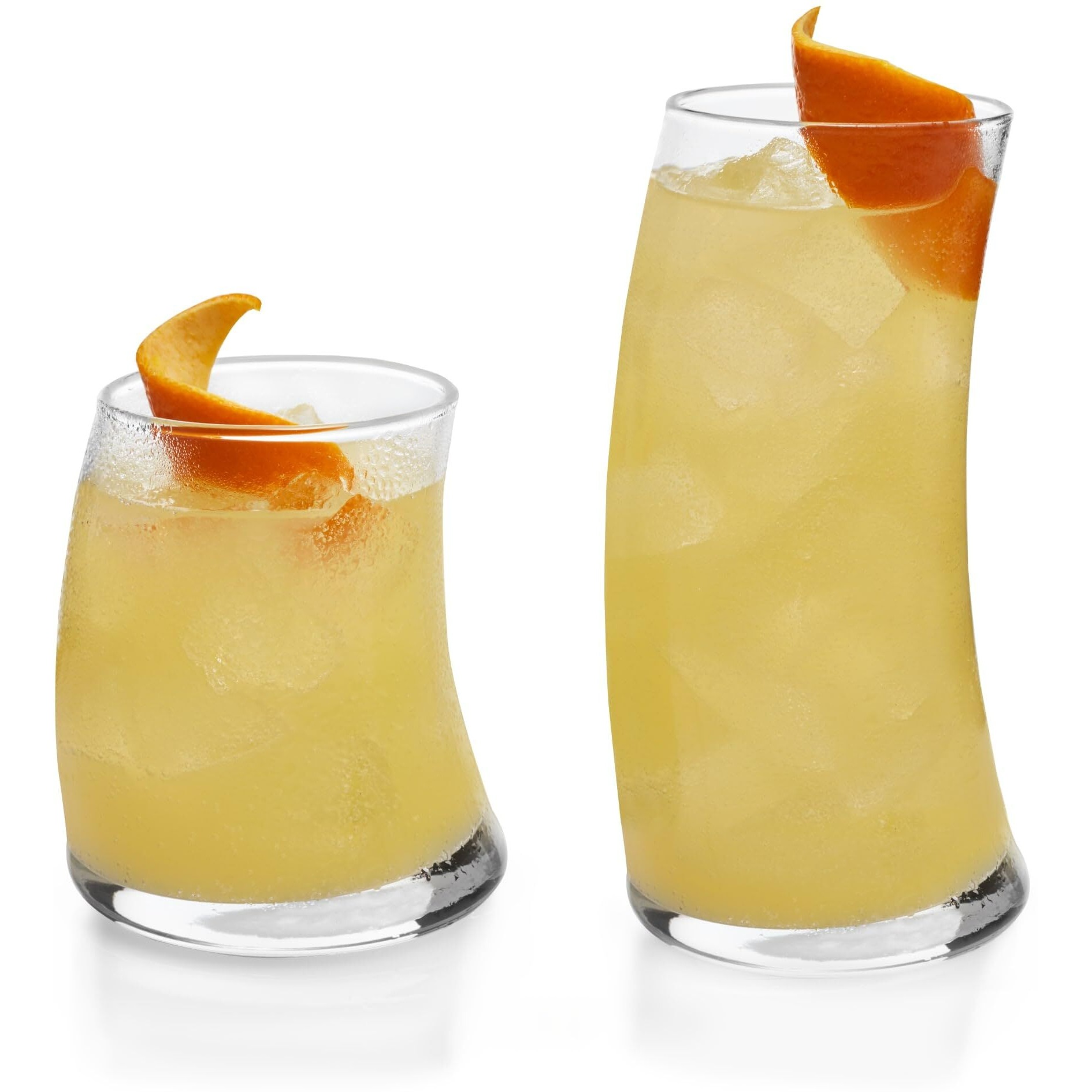 Libbey Swerve Drinking Glasses Set Of 16  Dishwasher Safe  Chip Resistant Everyday Drinking Glasses  Fun And Edgy Set Of Glasses For Special Events