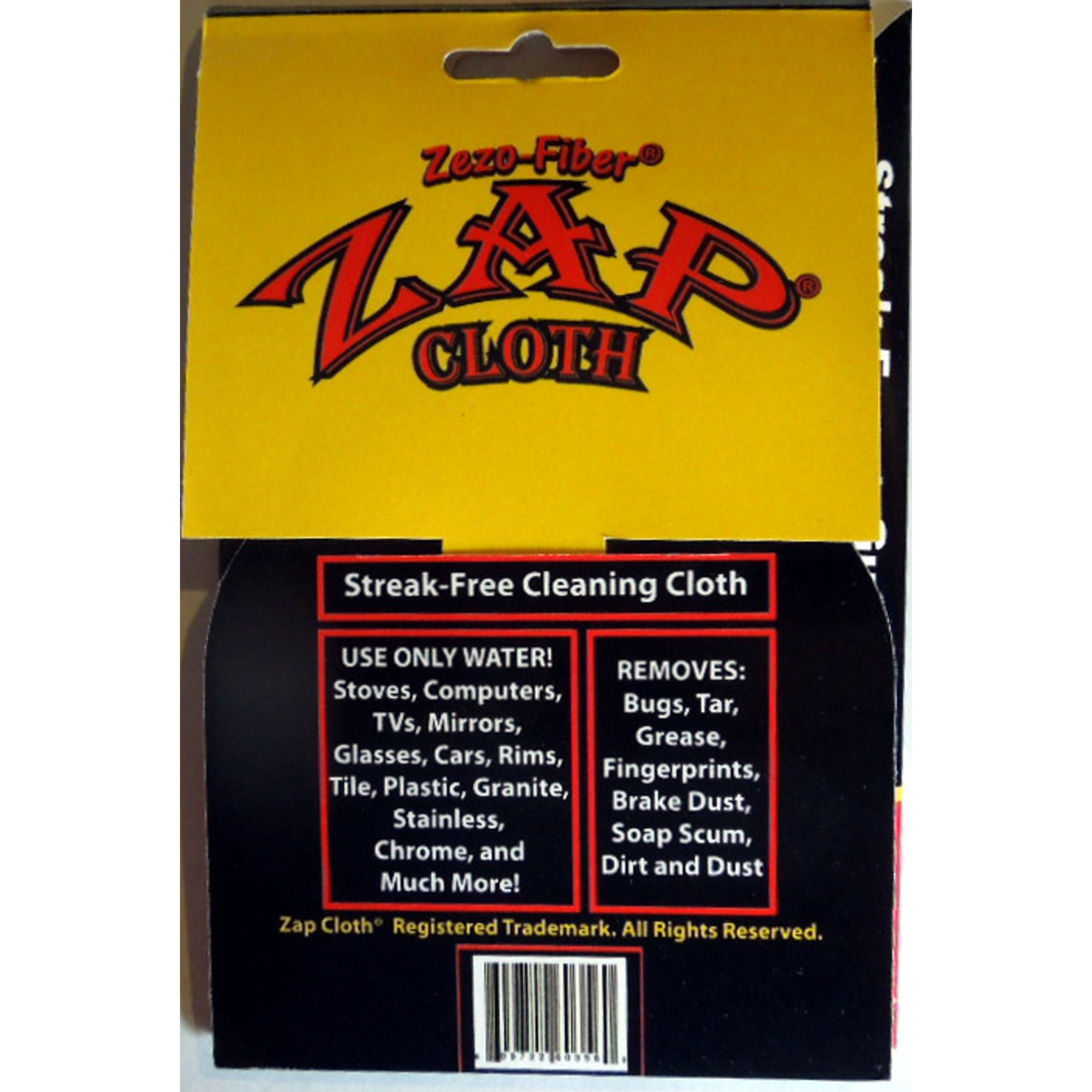 Zap Cloth - Streak Free  Spot Free - 3 Cloths