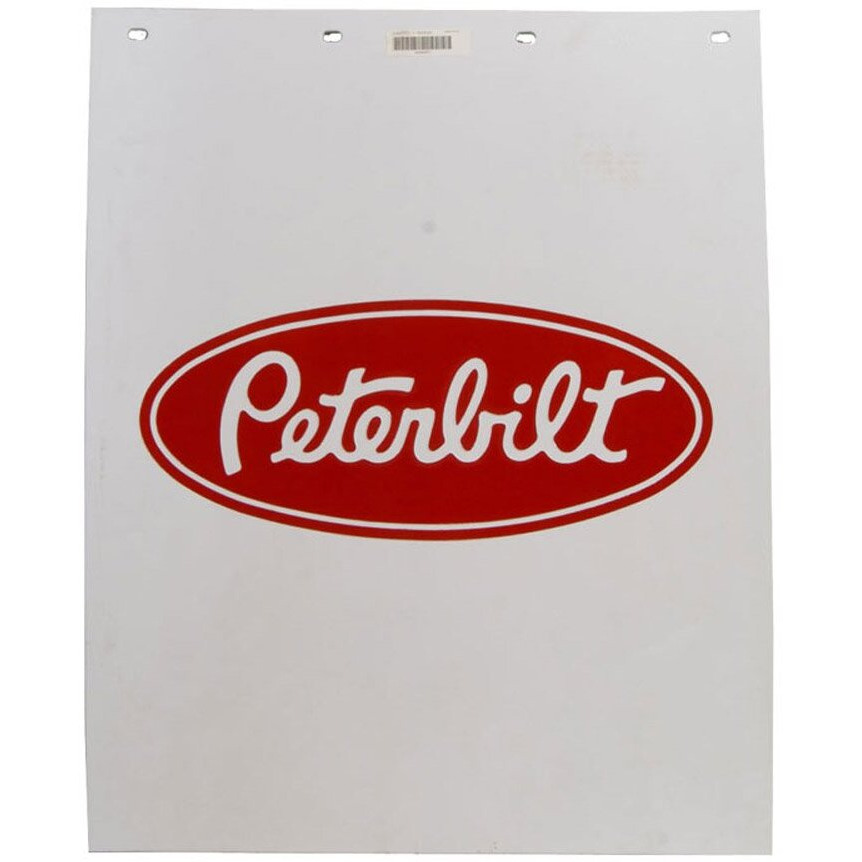 Peterbilt Motors 24"" X 30"" Poly 3/16"" Thick Semi Truck White Mud Flaps