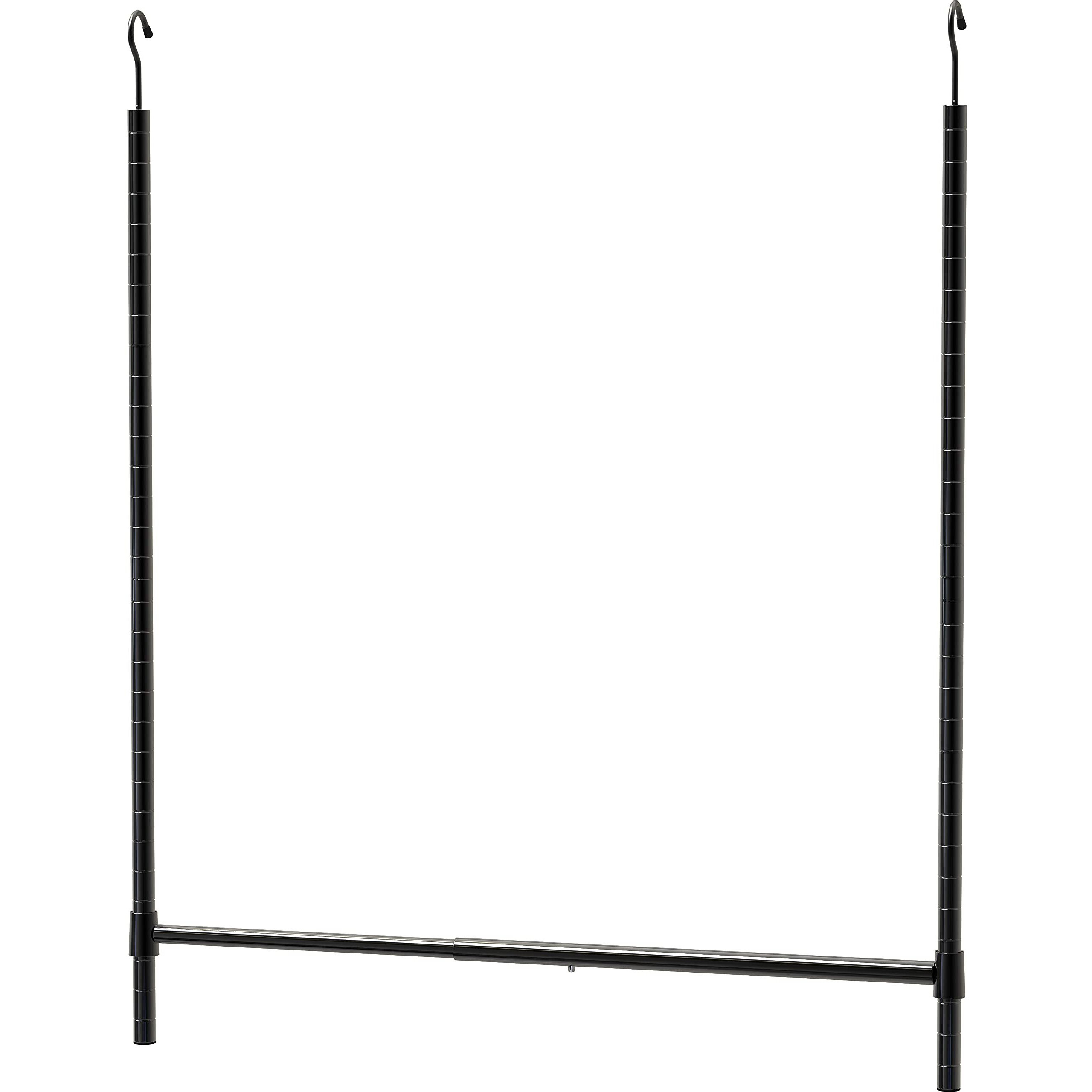 Simple Houseware Adjustable Closet Hanging Rod  Black