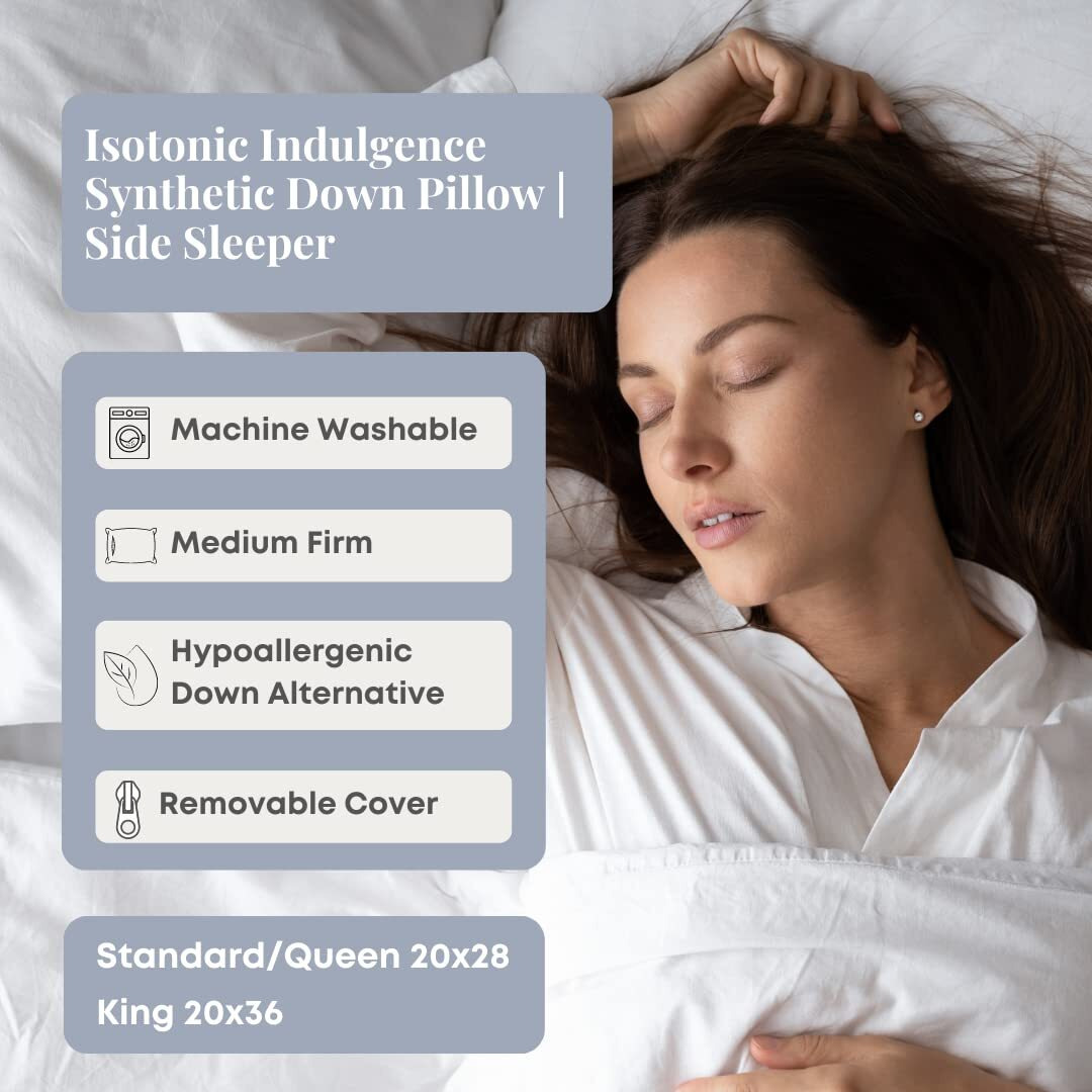 Indulgence Side Sleeper Pillow By Isotonic 36"&quotX20"" King