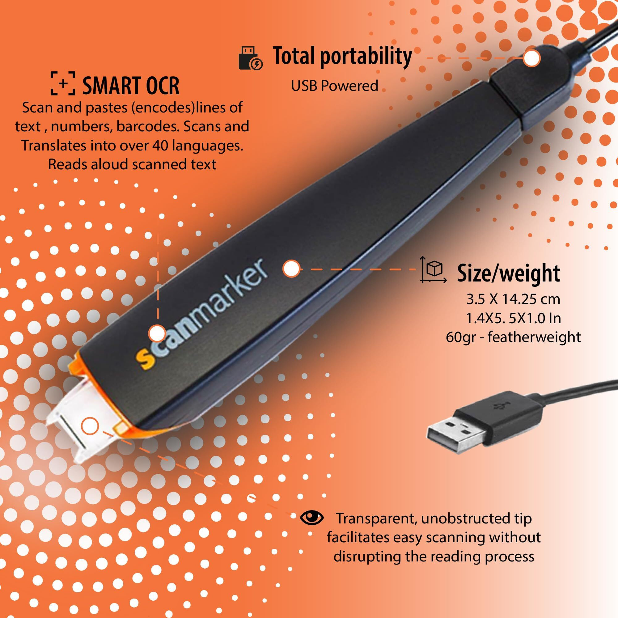 Scanmarker Digital Highlighter - Ocr Pen Scanner And Reader - Usb Version (Mac & Win)