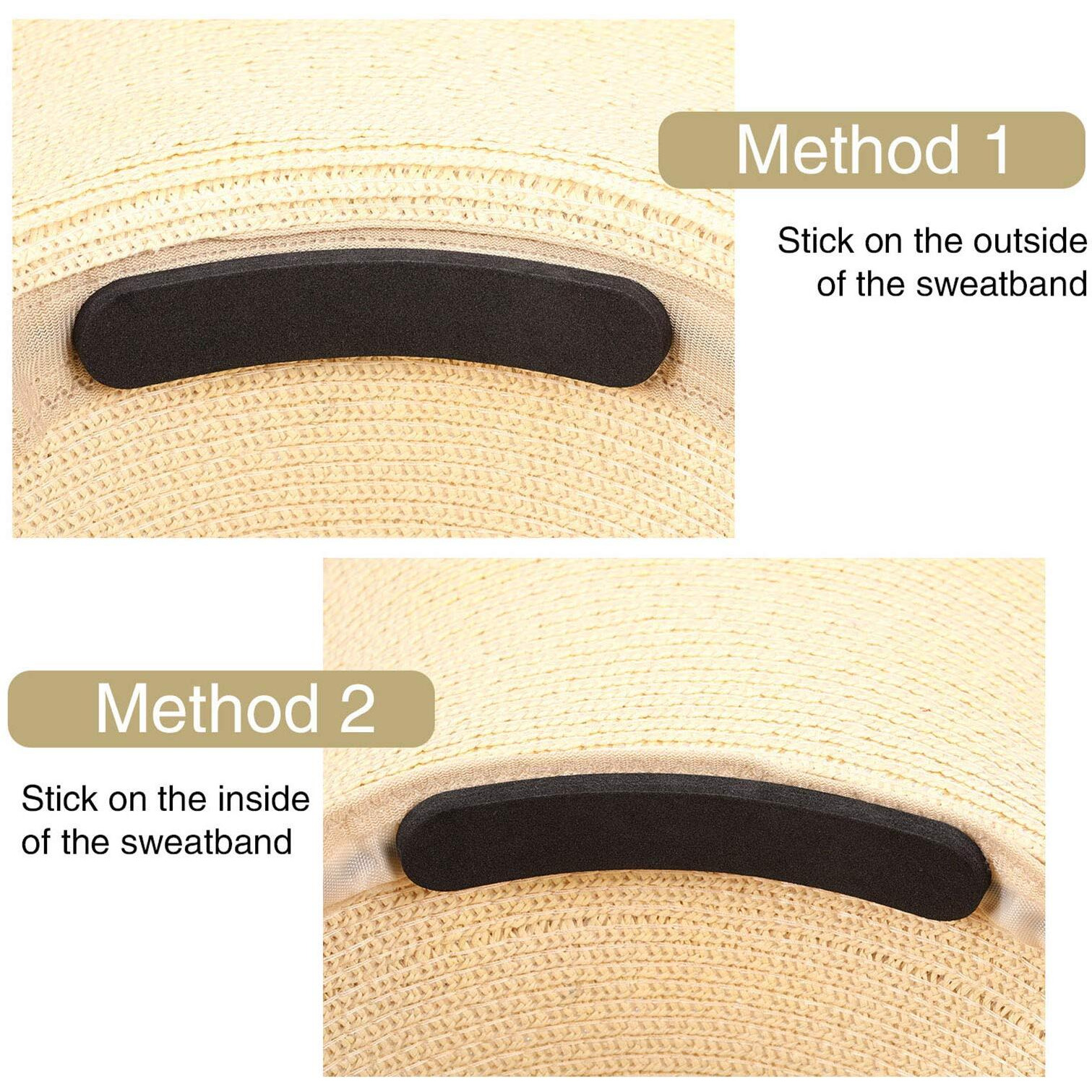 Bememo 20 Pieces Hat Size Tape Hat Size Reducer Foam Reducing Tape For Hats Caps Sweatband