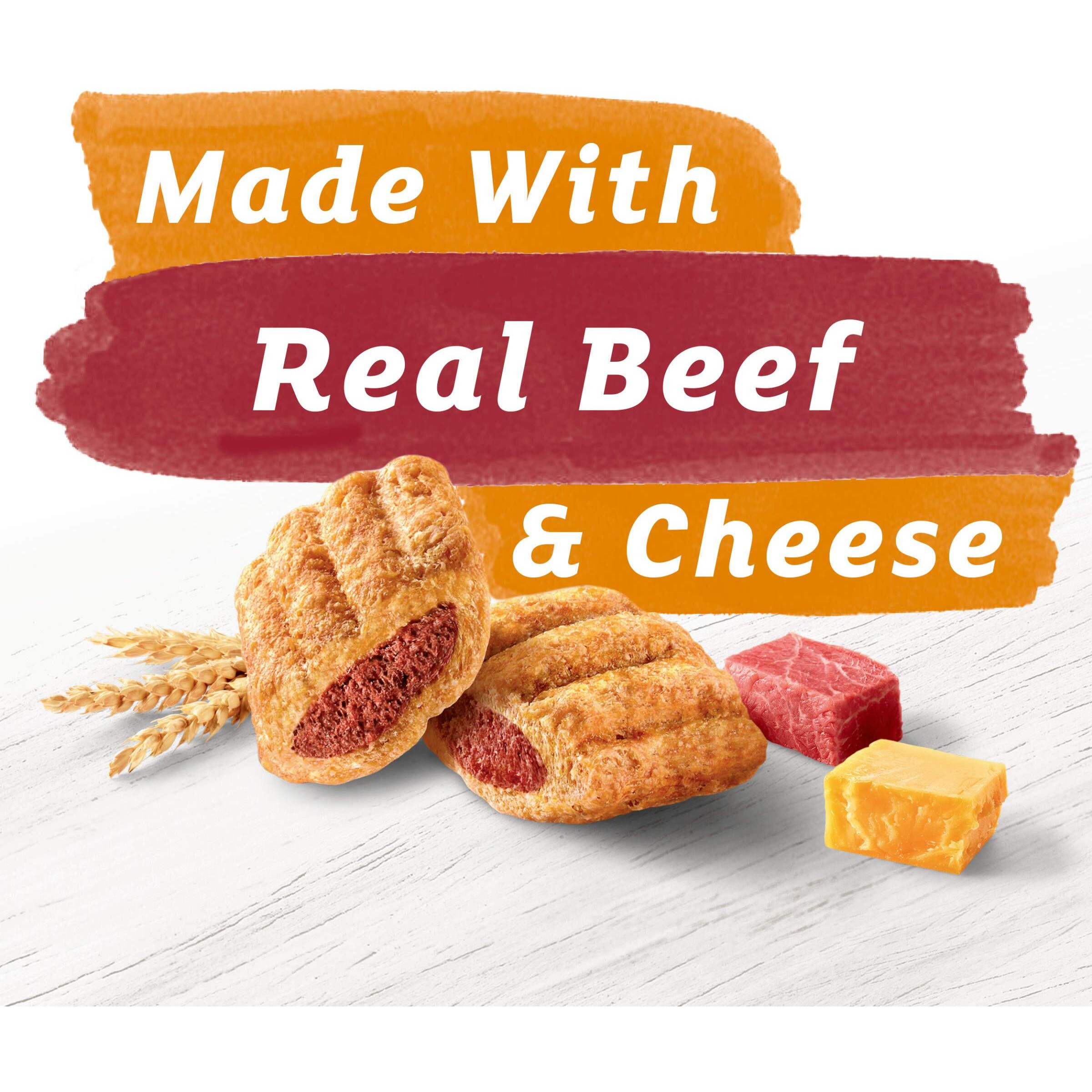 Purina Beneful Made In Usa Facilities Dog Treats  Baked Delights Hugs With Real Beef & Cheese - 19.5 Oz. Pouch