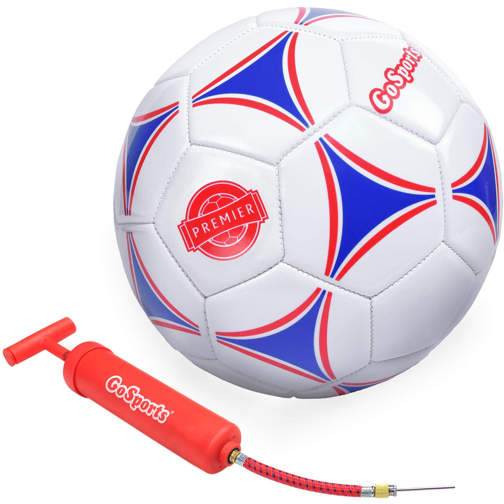 Gosports Premier Soccer Ball With Premium Pump - Available As Single Balls Or 6 Packs - Choose Your Size