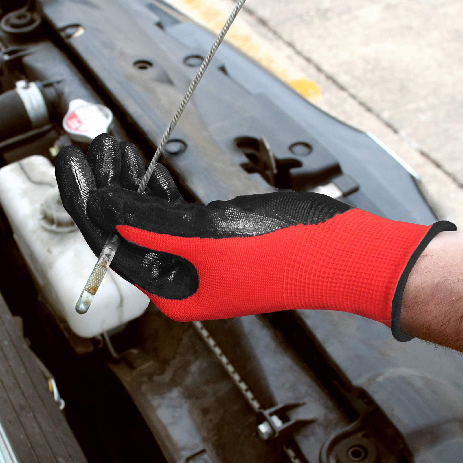 Grease Monkey General Purpose Nitrile Coated Work Gloves  Size Large  15 Pack