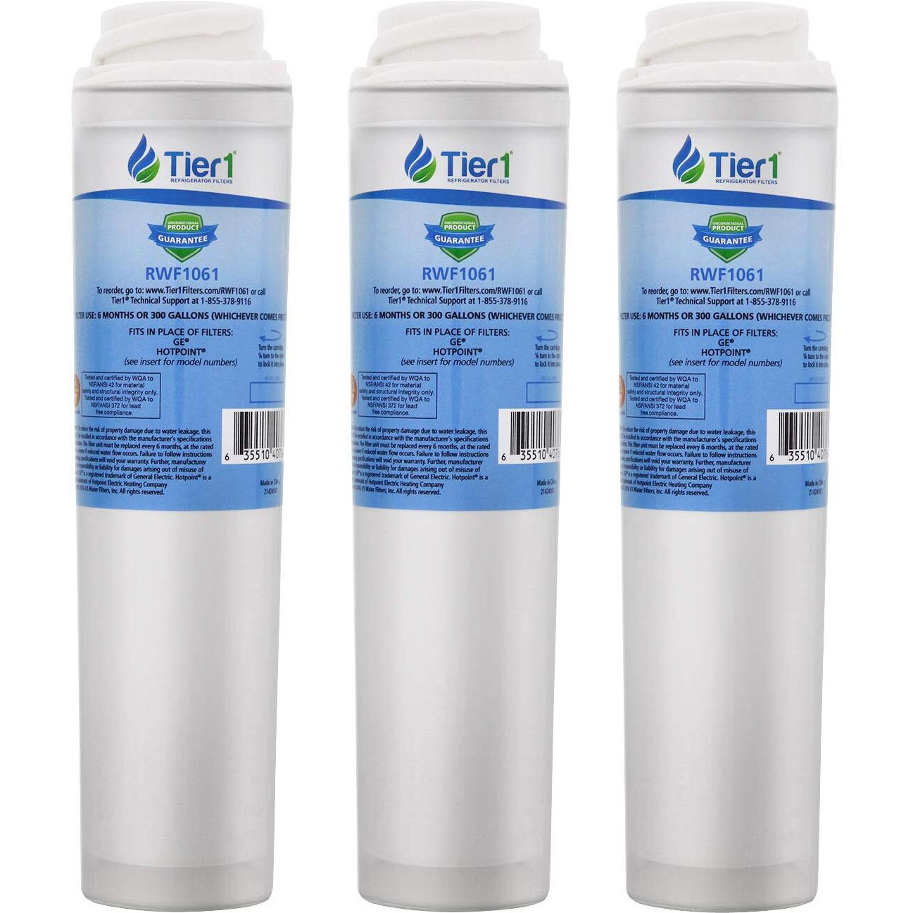 Tier1 Gswf Refrigerator Water Filter 3-Pk | Replacement For Ge Gswfds  Smartwater 238C2334P001  Kenmore 46-9914  469914  9914  Eff-6023A  Ap3418061  Fridge Filter