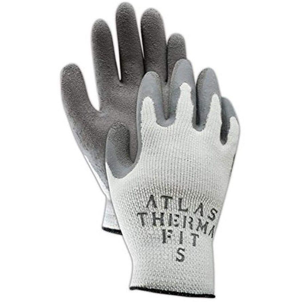 Showa Best 451-10 Showa Best Glove Atlas Thermal-Fit Pf451 Knit Glove With Rubber Coating  Men's (Fits)  Natural Gray  Xl (Pack Of 12)