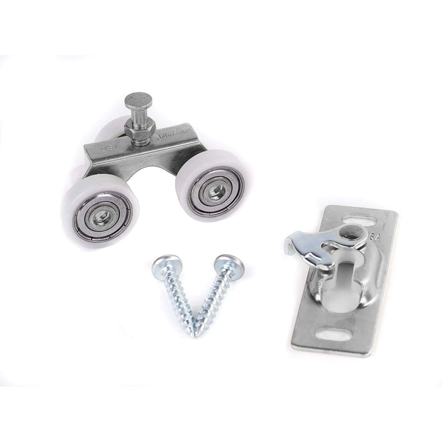 Johnson Hardware Sliding Door/Pocket Door Hanger Ball Bearing 1125-1 Inch Wheel  200 Lb Capacity