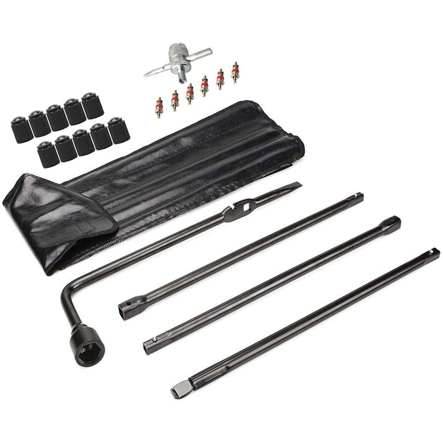 Dr.Roc Spare Tire Tool Kit With Spare Tire Jack Handle And Lug Wrench Spare Tire Kit Compatible With Chevy Silverado Tahoe Avalanche Suburban Gmc Sierra Yukon 1999-2019 Cadillac Escalade 2002-2018