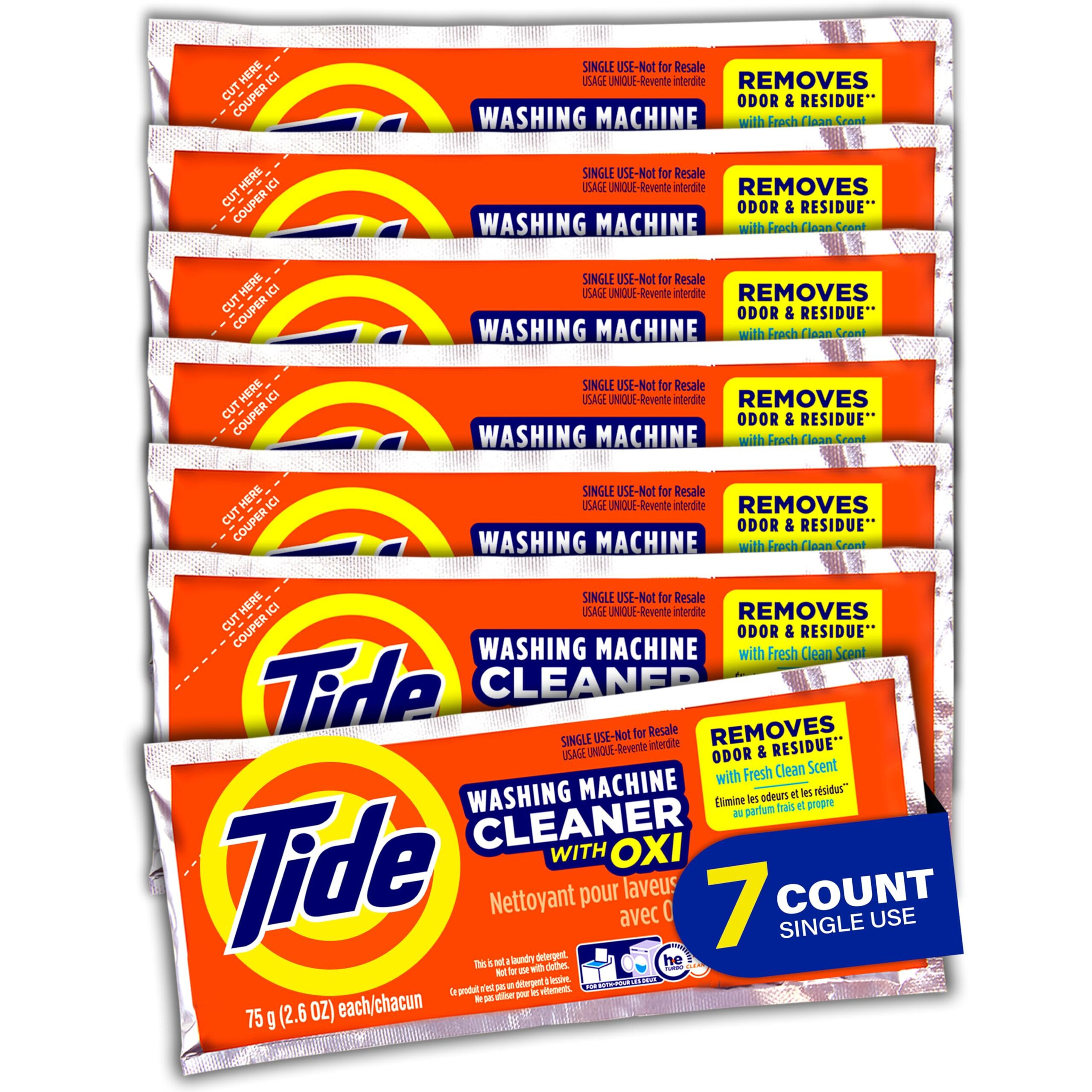 Tide Washing Machine Cleaner  Washer Machine Cleaner With Oxi For Front And Top Loader Washer Machines  Deep Cleaning Residue & Odor Eliminator  7 Month Supply