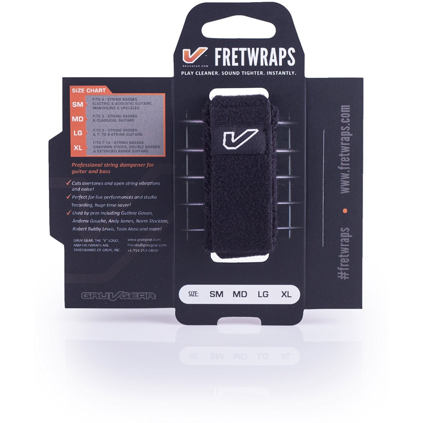 Gruv Gear Fretwraps String Muter 1-Pack   Large  Black Fw-1Pk-Lg