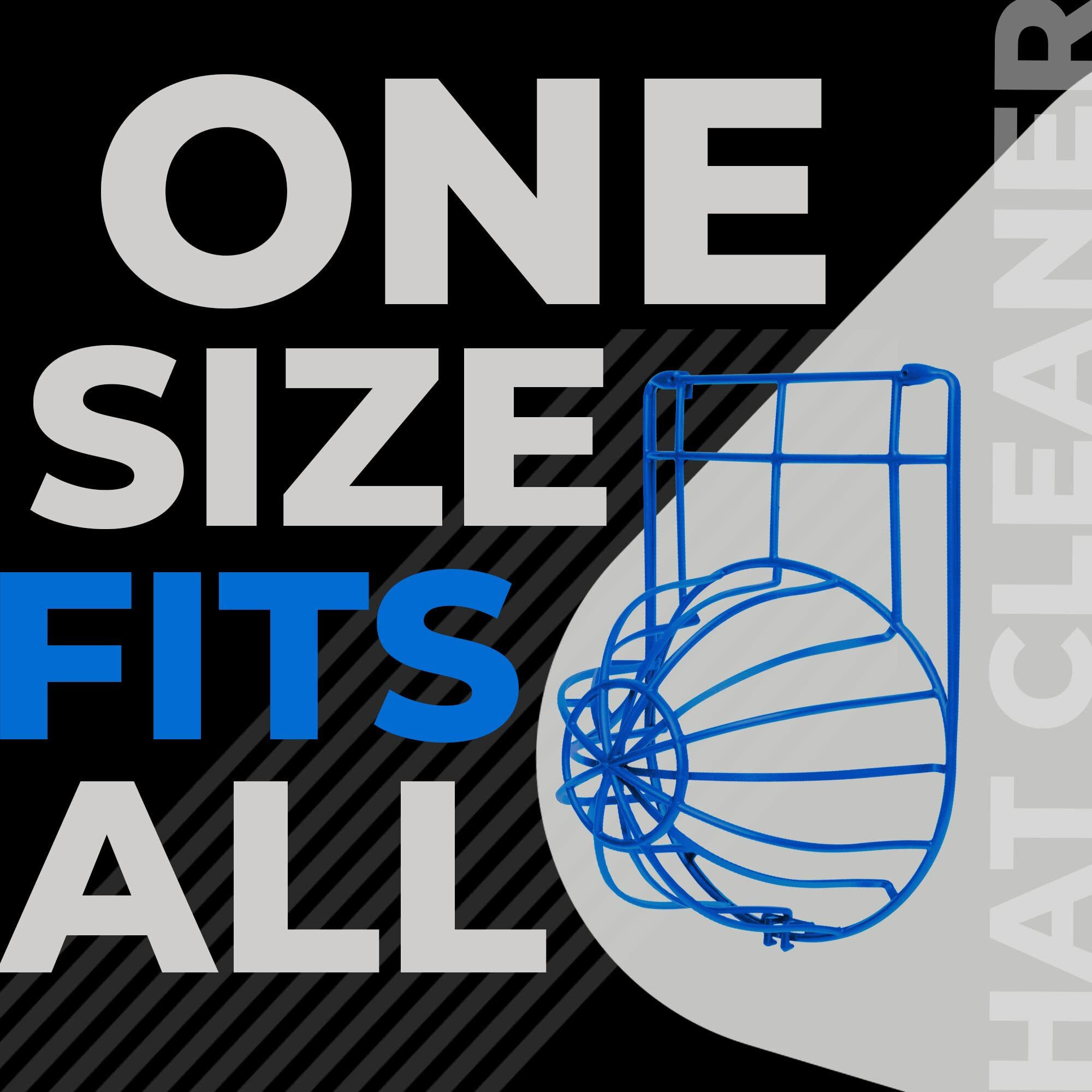 Ballcapbuddy Original And Patented Hat Cleaner  Hat Washer For Washing Machine Or Dishwasher  Cap Washer Frame For Flat & Curved Hats  Made In Usa (Blue)