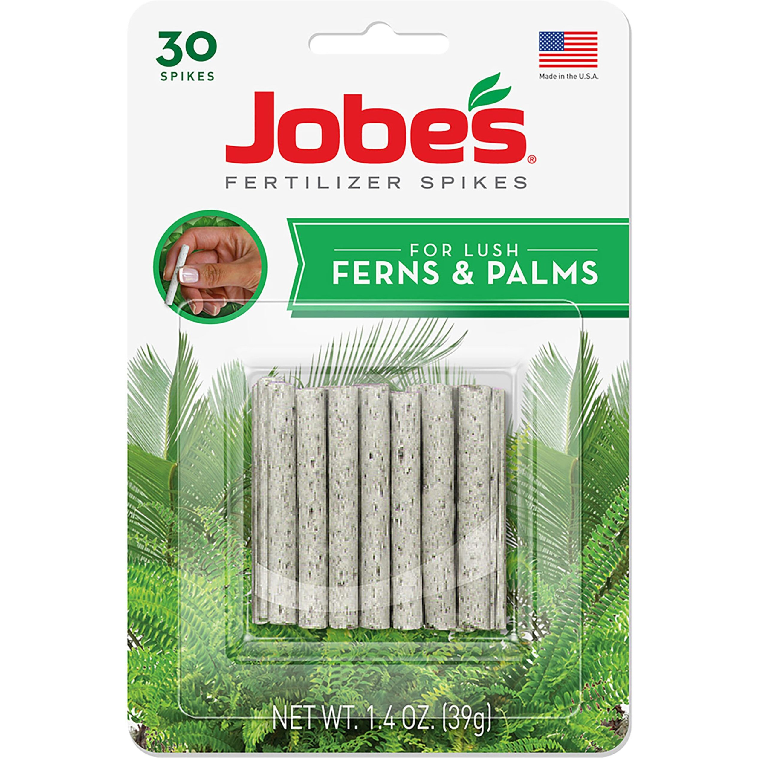 Jobe's Plant Food Fertilizer Spikes  Easy Plant Care For All Ferns And Palm Plants  30 Count
